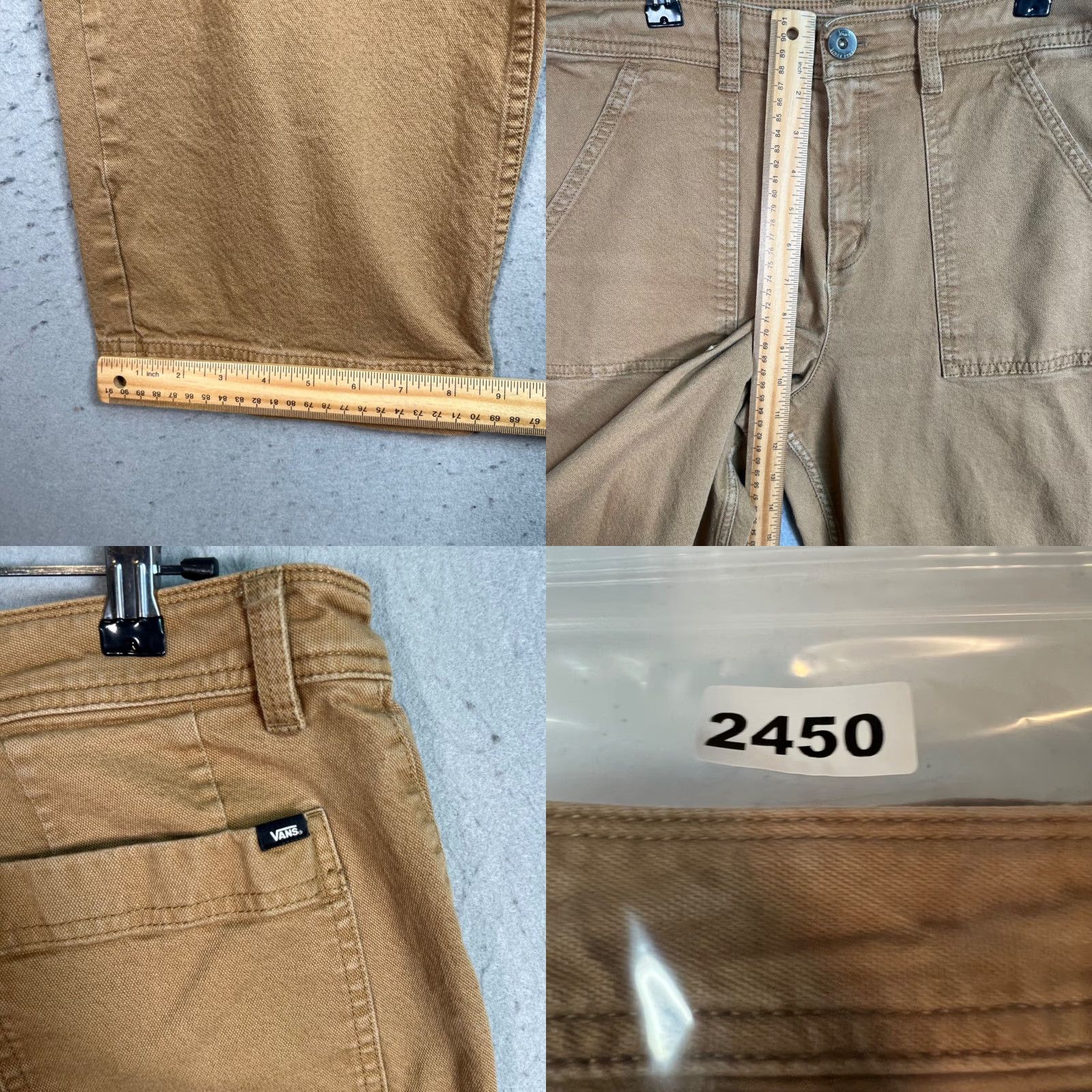 Vans Vans Womens Size 29 Tan High-Waisted Cropped Straight Leg Pants Cotton Blend Size 29" - 8 Thumbnail