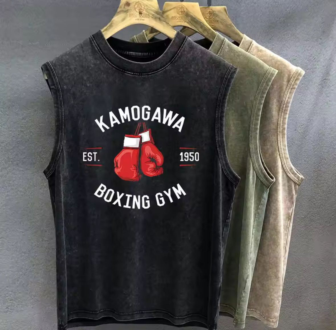 Japanese Brand Y2K Sport Punk Anime Boxing Printed Washed Vest Tank Top Size US XL / EU 56 / 4 - 1 Thumbnail
