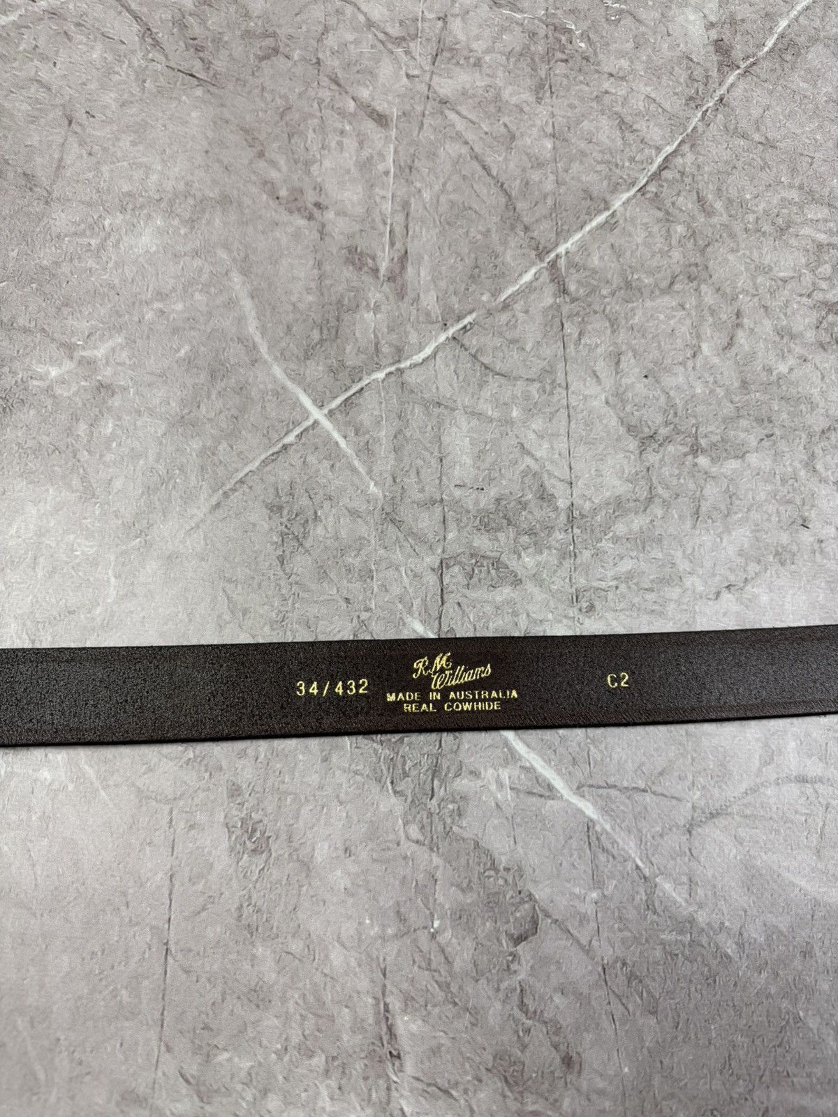 R.M. Williams M. Williams Classic Drover Leather Belt 34 Made in Australia Size 34 - 14 Thumbnail