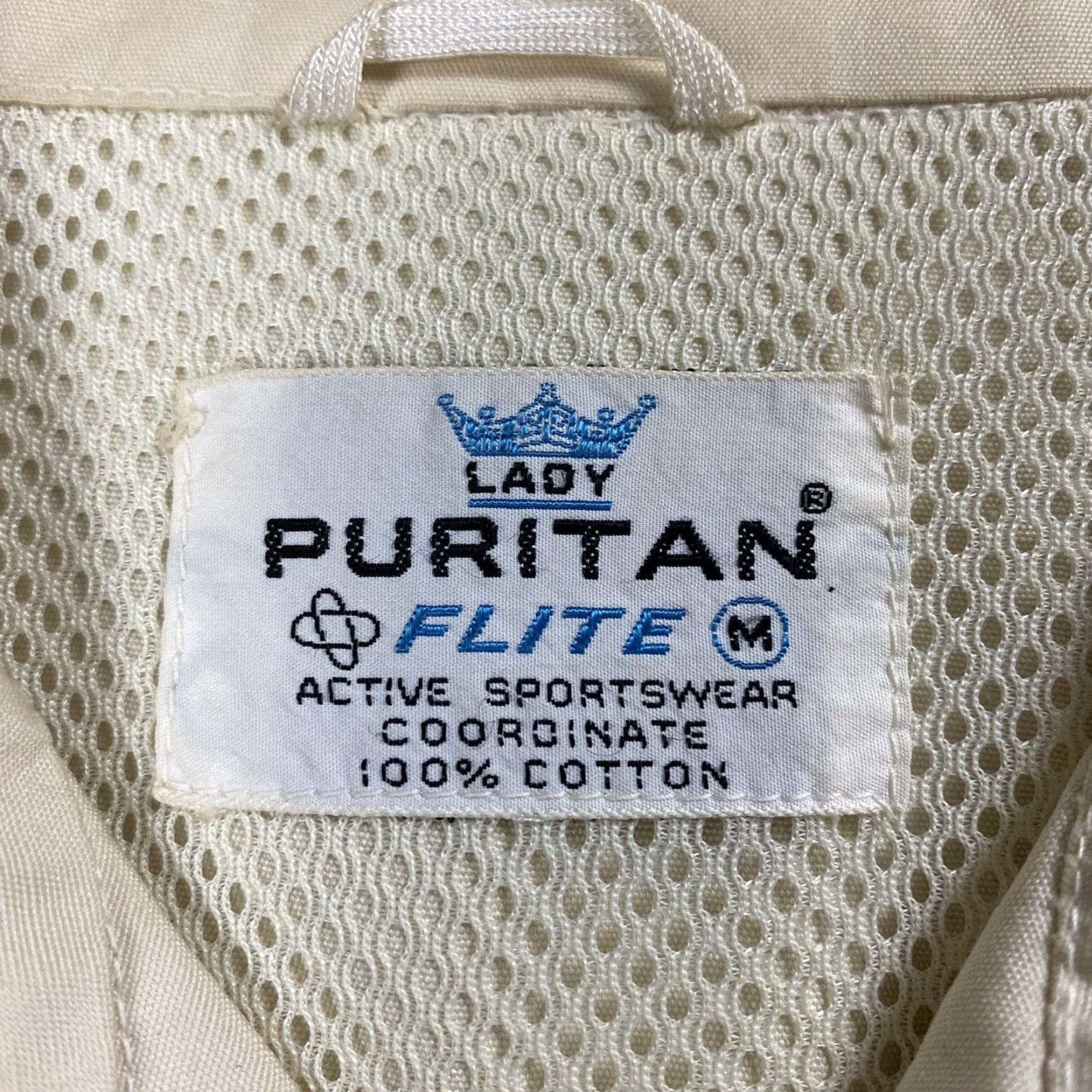 Vintage VINTAGE 1960s Puritan Womens Ivory GABARDINE Lightweight Windbreaker Jacket M/L Girls Size M / US 6-8 / IT 42-44 - 5 Thumbnail