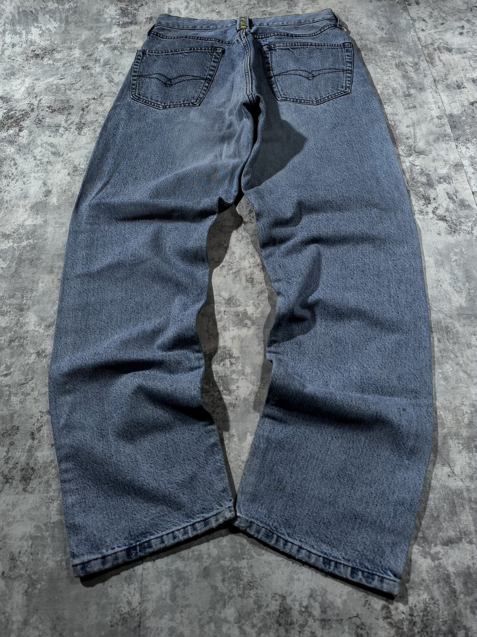 Vintage Vintage 90s Replay Italy Baby Blue Distressed Faded Jeans Size US 31 - 2 Thumbnail