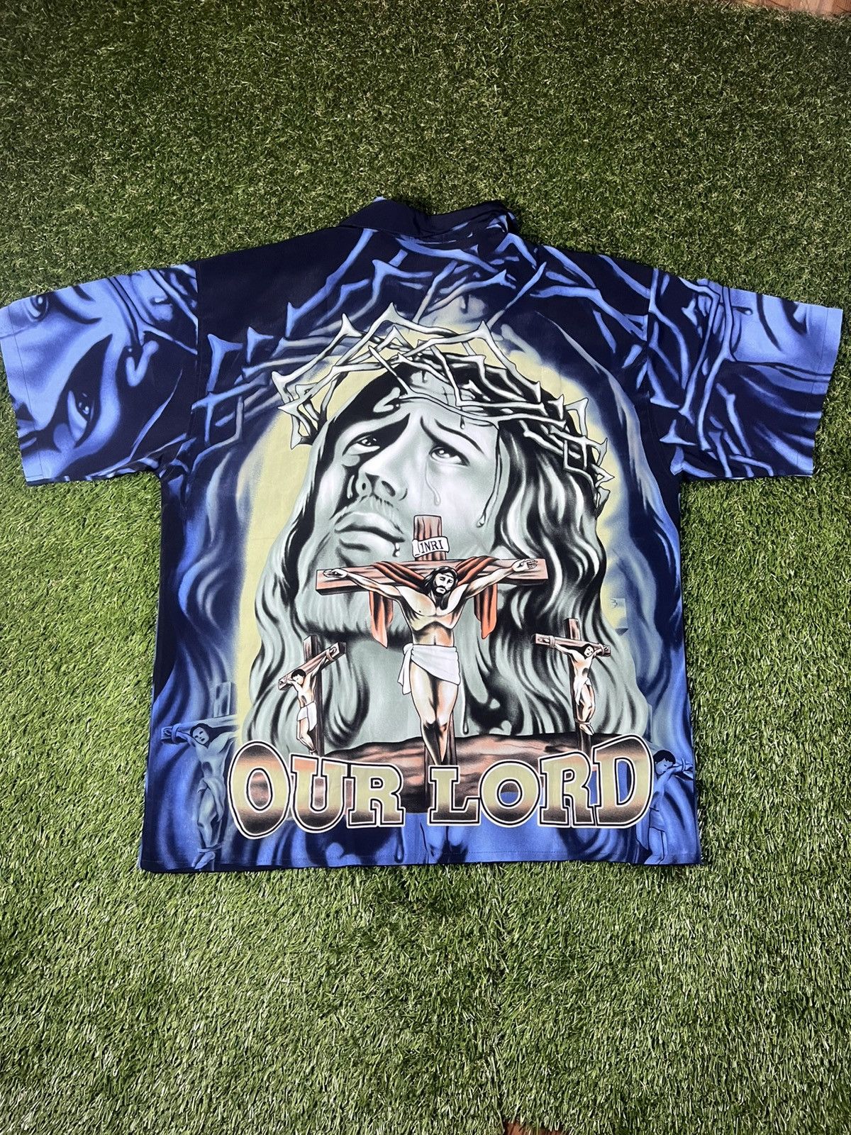 Vintage Vintage 90’s All Over Print Jesus Our Lord Button Up Tee Size US XL / EU 56 / 4 - 3 Thumbnail