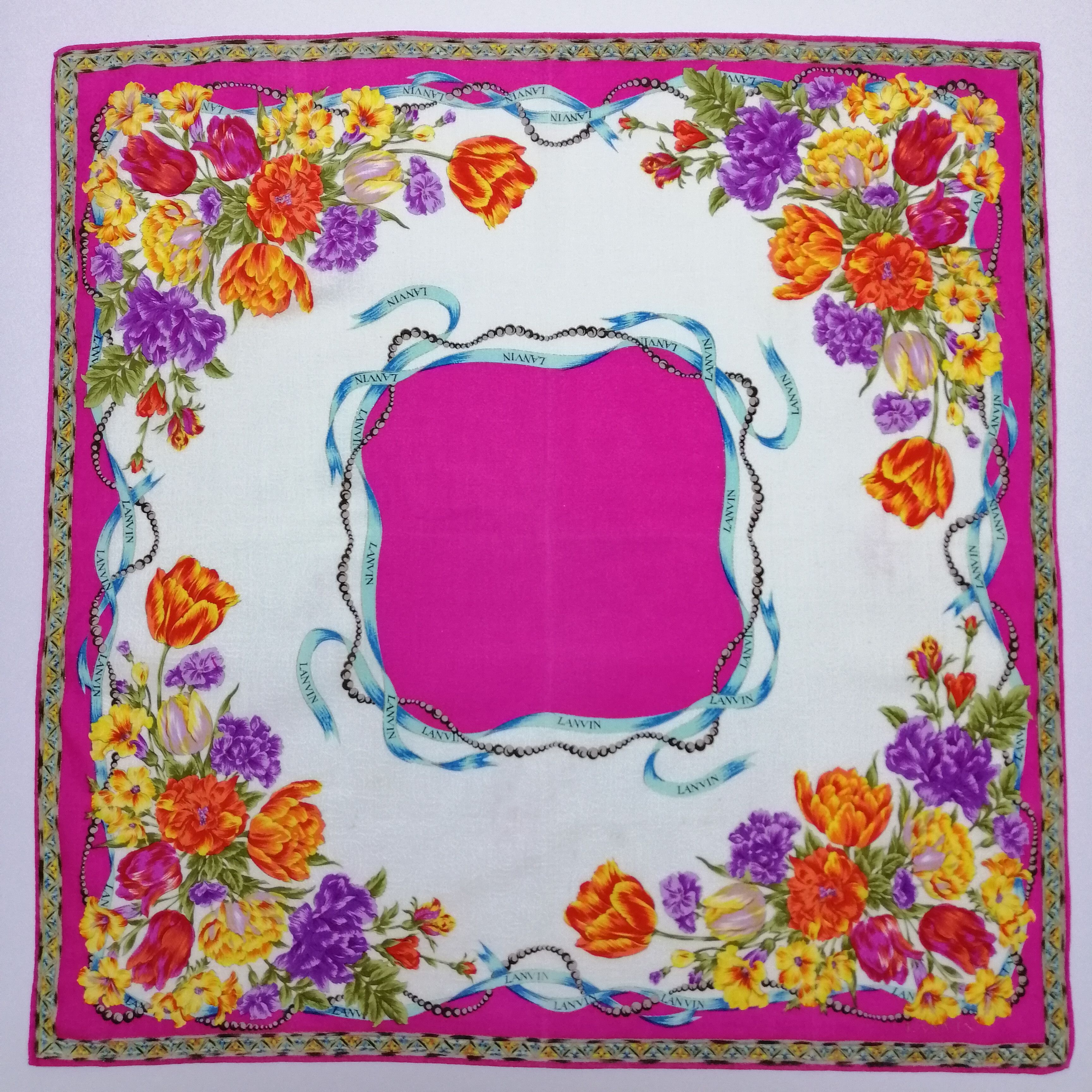 Lanvin Vintage Lanvin Handkerchief/Neckerchief/Bandana-KD1259 Size ONE SIZE - 2 Thumbnail