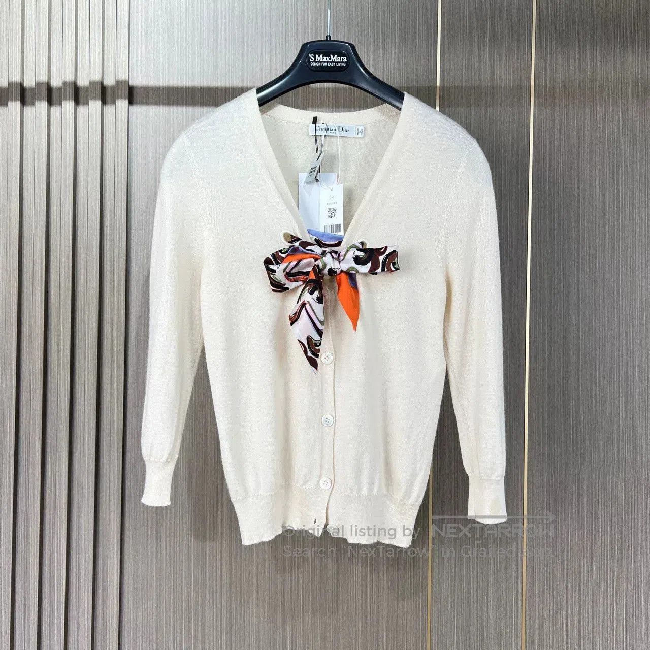 Dior dior wool knit cardigan with ribbon detail. Size M / US 6-8 / IT 42-44 - 1 Thumbnail