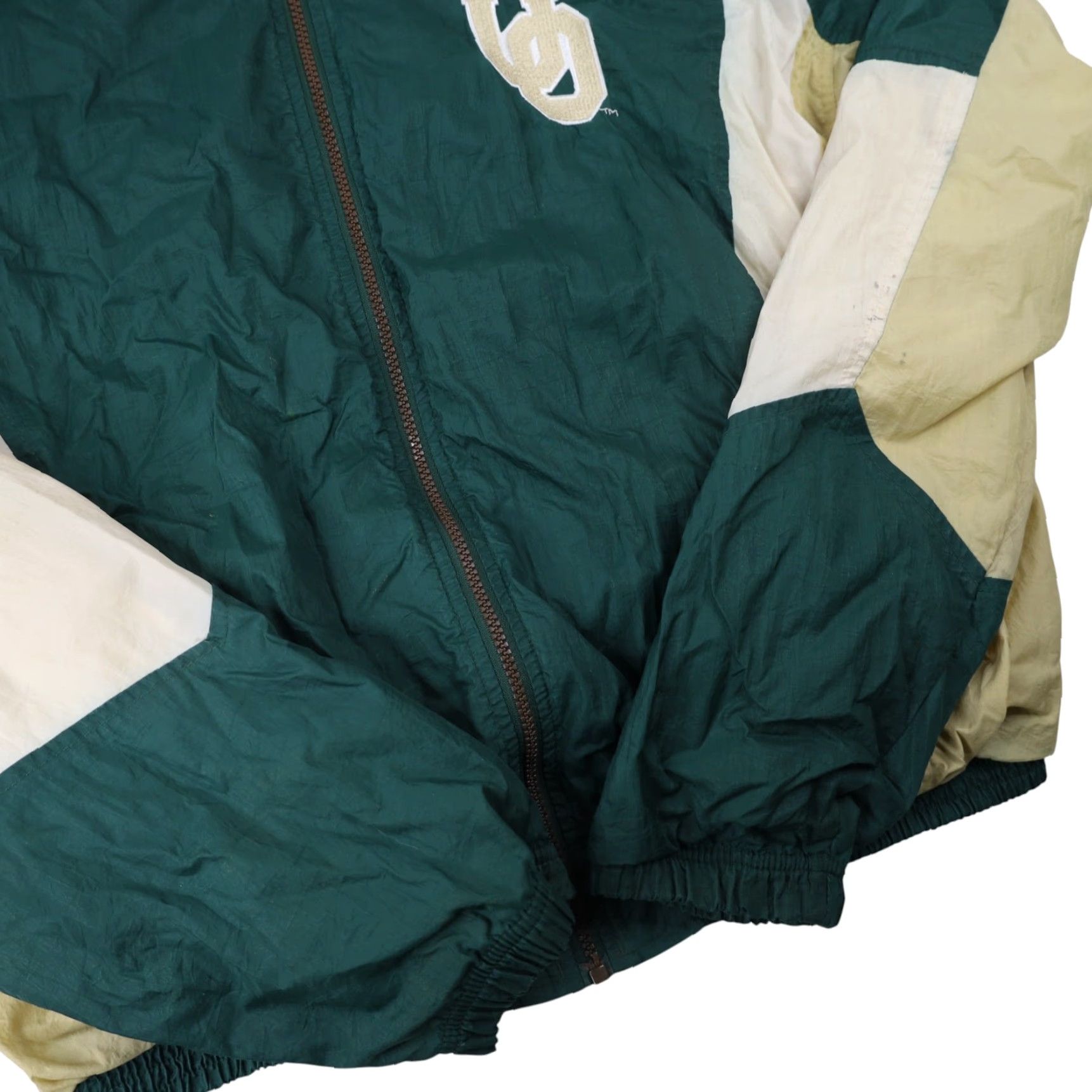 Champion VINTAGE Champion University of Oregon Ducks Windbreaker Jacket Mens Large Green 90s Big Logo Size US L / EU 52-54 / 3 - 4 Thumbnail