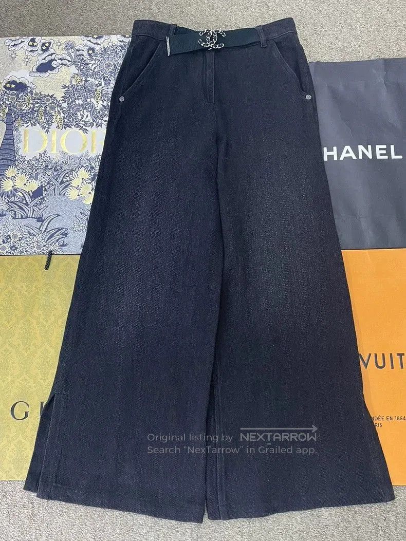 Chanel Chanel High-Waist Denim Wide-Leg Pants. Size US 38 / EU 54 - 1 Thumbnail