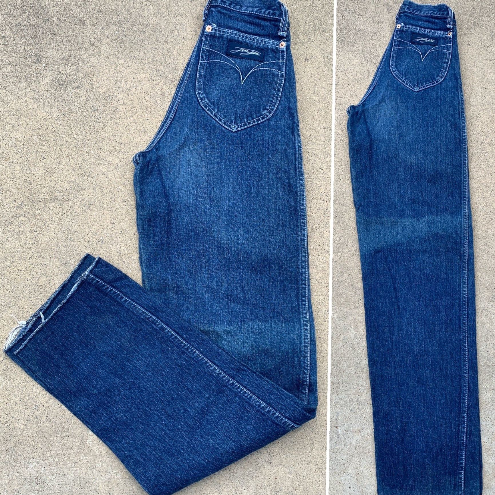 Vintage VINTAGE James Jeans 27 Jeans Blue Denim Hippy 1970s 1970s 70s 80s Stamped JEAN MACHINE WAIST 22.5” INSEAM 34” XS? Size 27" / US 4 / IT 40 - 4 Thumbnail