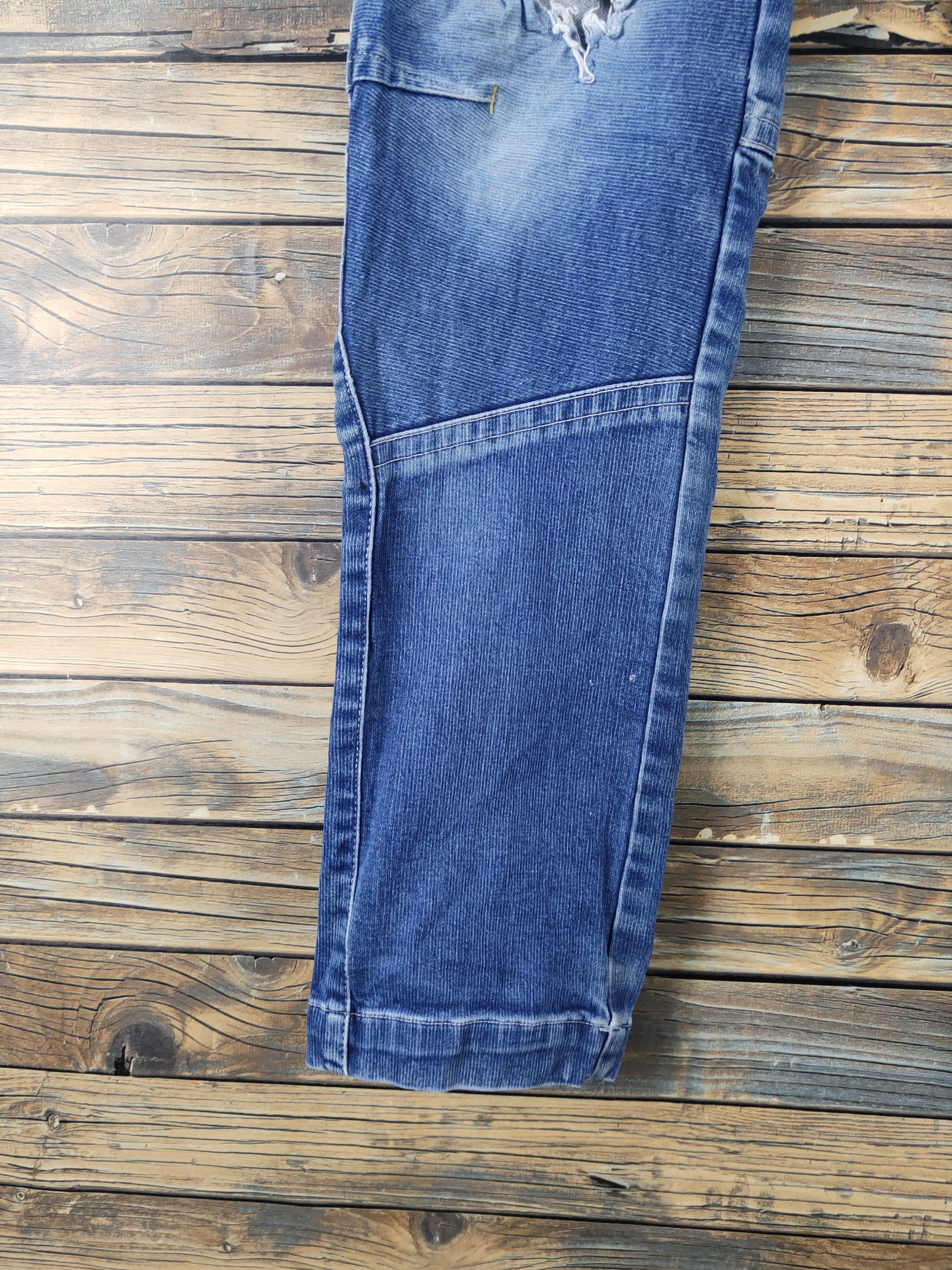 Japanese Brand Toraichi Blue Distressed Ripped Jeans #W2071 Size US 33 - 4 Thumbnail