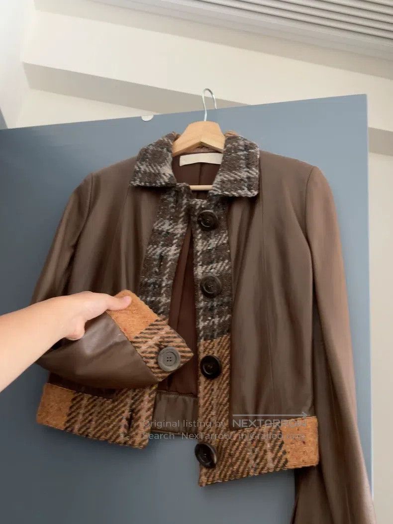 Other Valentino Lambskin chocolate leather coat Size S / US 4 / IT 40 - 7 Thumbnail