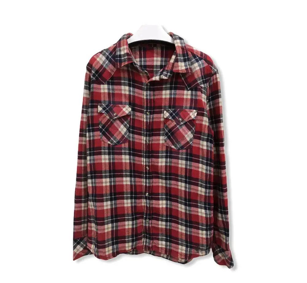 Flannel × Japanese Brand Japanese Brand Cook Jeans Plaid Tartan Flannel Shirt 👕 Size US S / EU 44-46 / 1 - 1 Thumbnail