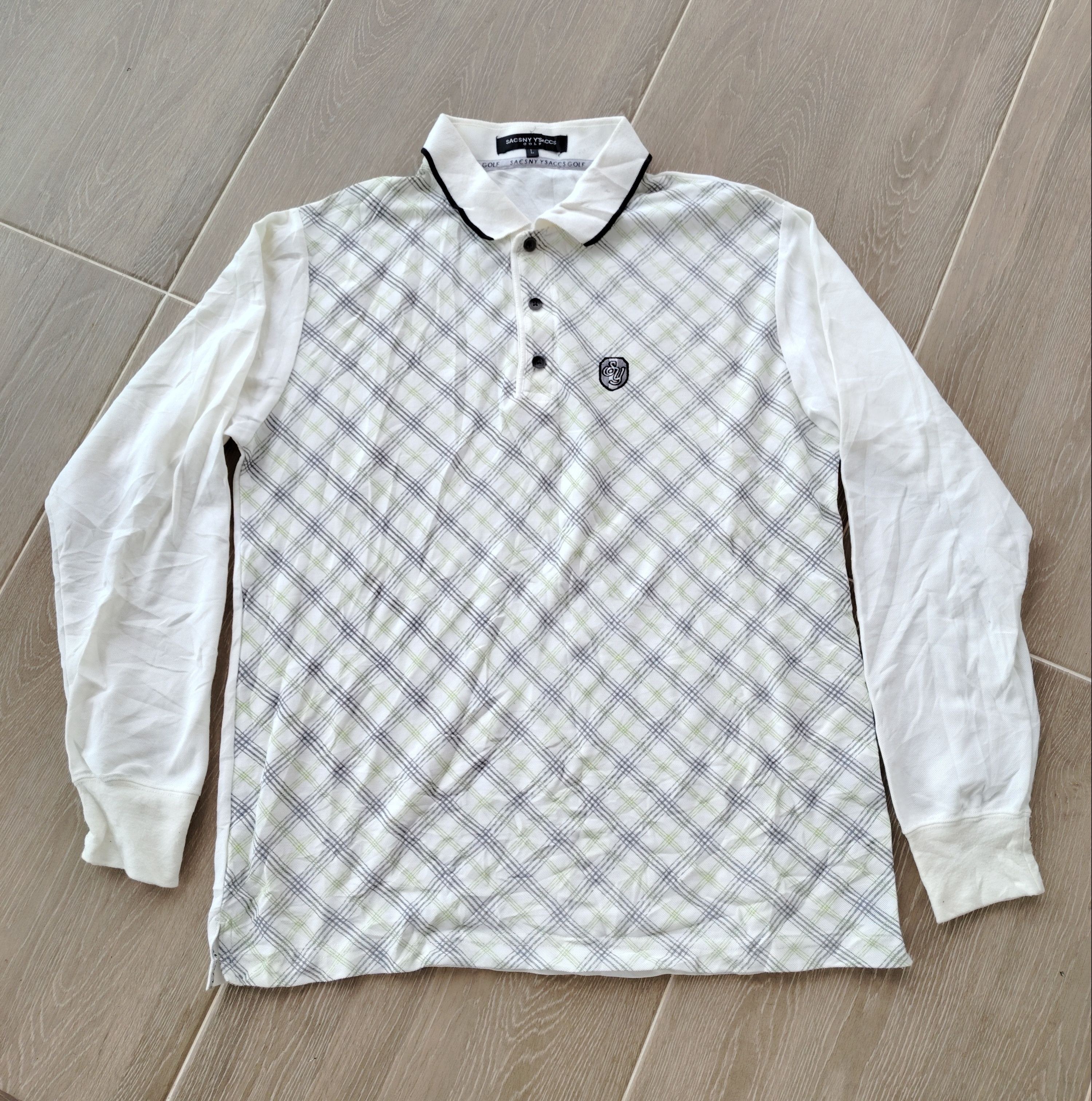 Yohji Yamamoto Sacsny Y’saccs Golf Checkered Long Sleeve Polos - L Size US L / EU 52-54 / 3 - 1 Thumbnail