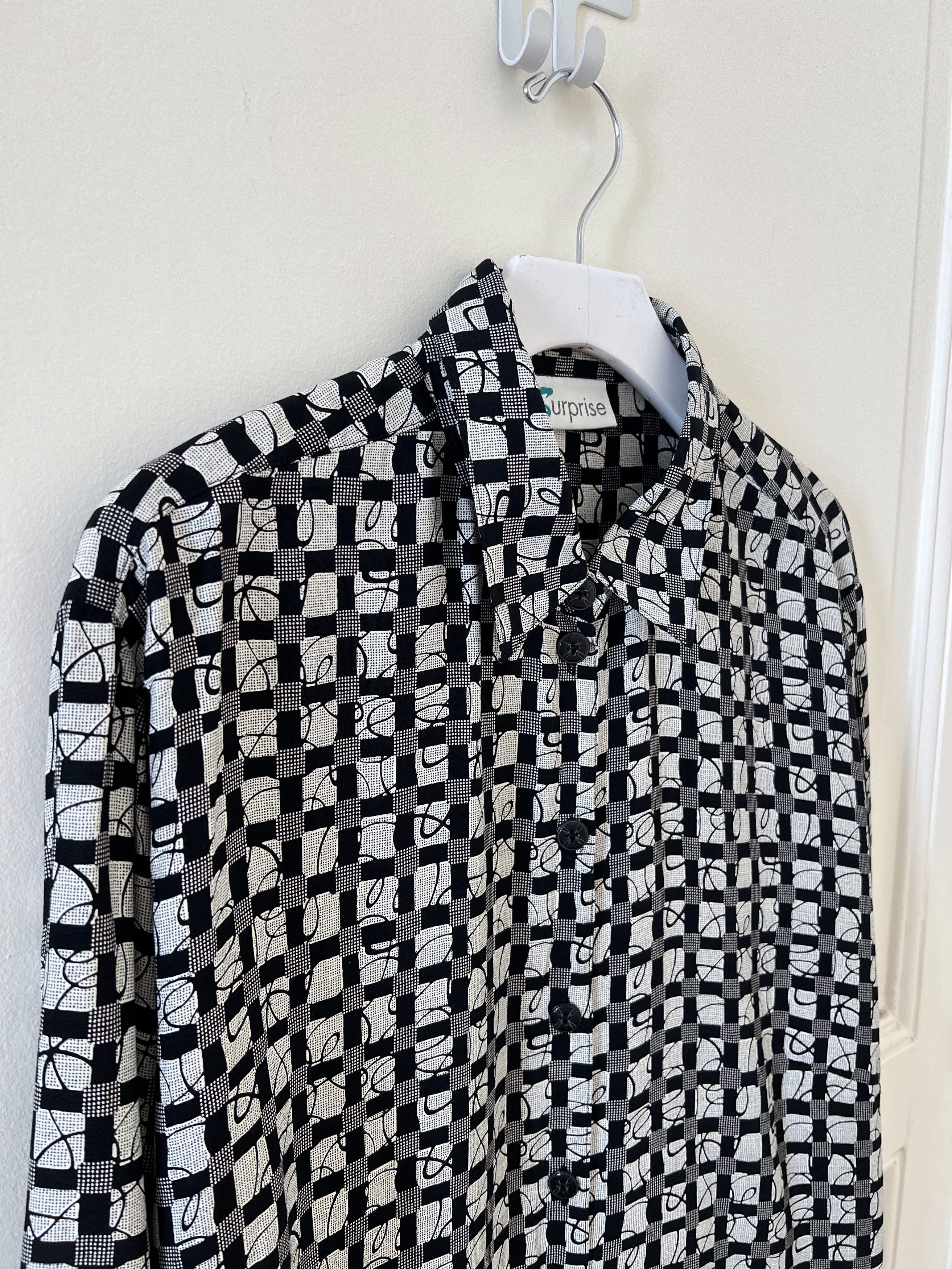 Vintage Checkered Pattern Shirt Size US M / EU 48-50 / 2 - 3 Thumbnail