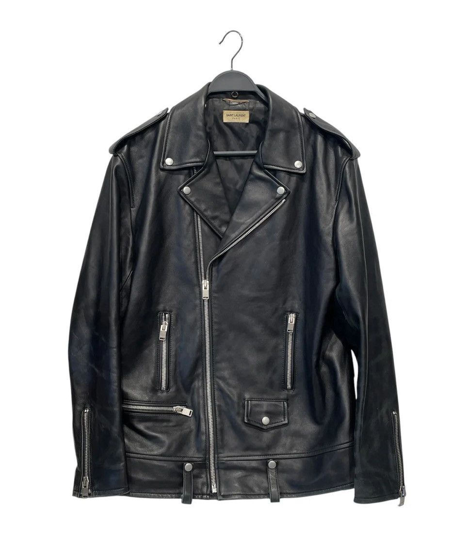 Saint Laurent Paris 🔥SUPER RARE SIZE 58 🔥Biker Jacket Size US XXL / EU 58 / 5 - 1 Thumbnail