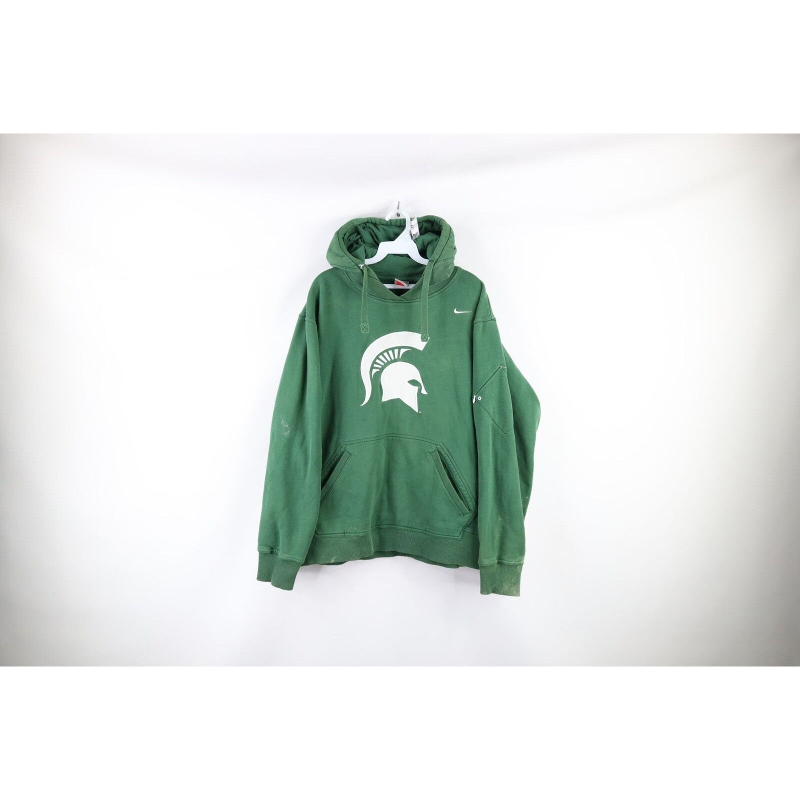 Nike × Vintage Nike Travis Scott Swoosh Michigan State University Hoodie Size US L / EU 52-54 / 3 - 1 Thumbnail