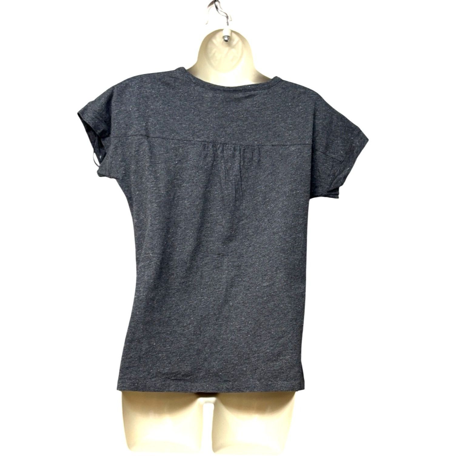Style & Co Style & Co Petite Heathered Dolman Top, Charcoal Heather, PM Size ONE SIZE - 4 Thumbnail