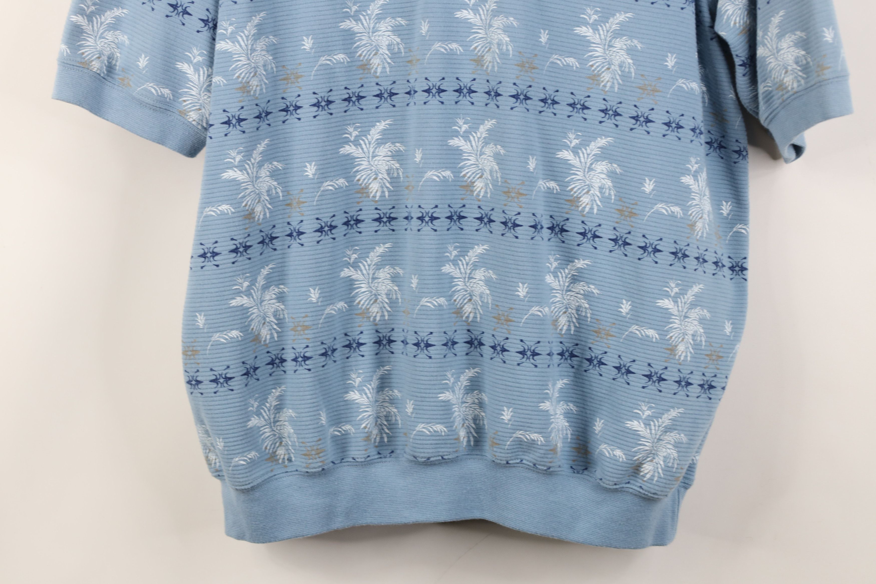 Vintage Vintage 90s Streetwear Geometric Leaf Pullover Polo Shirt Size US L / EU 52-54 / 3 - 3 Thumbnail