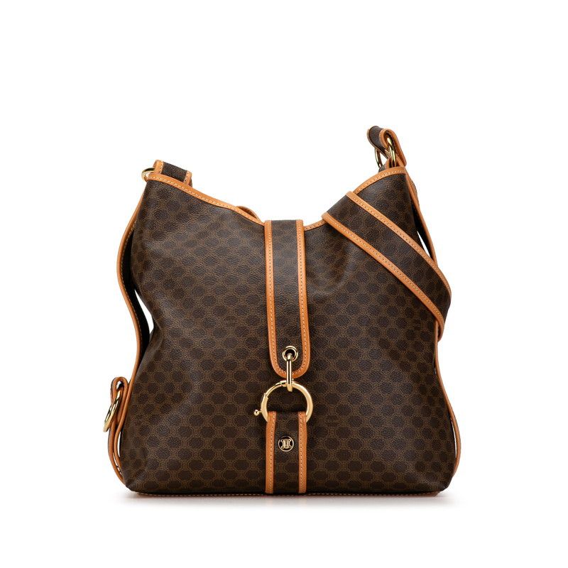 Celine Celine Celine Macadam Brown PVC Leather Shoulder Bag Canvas Shoulder Bag in Great Condition Size ONE SIZE - 1 Thumbnail