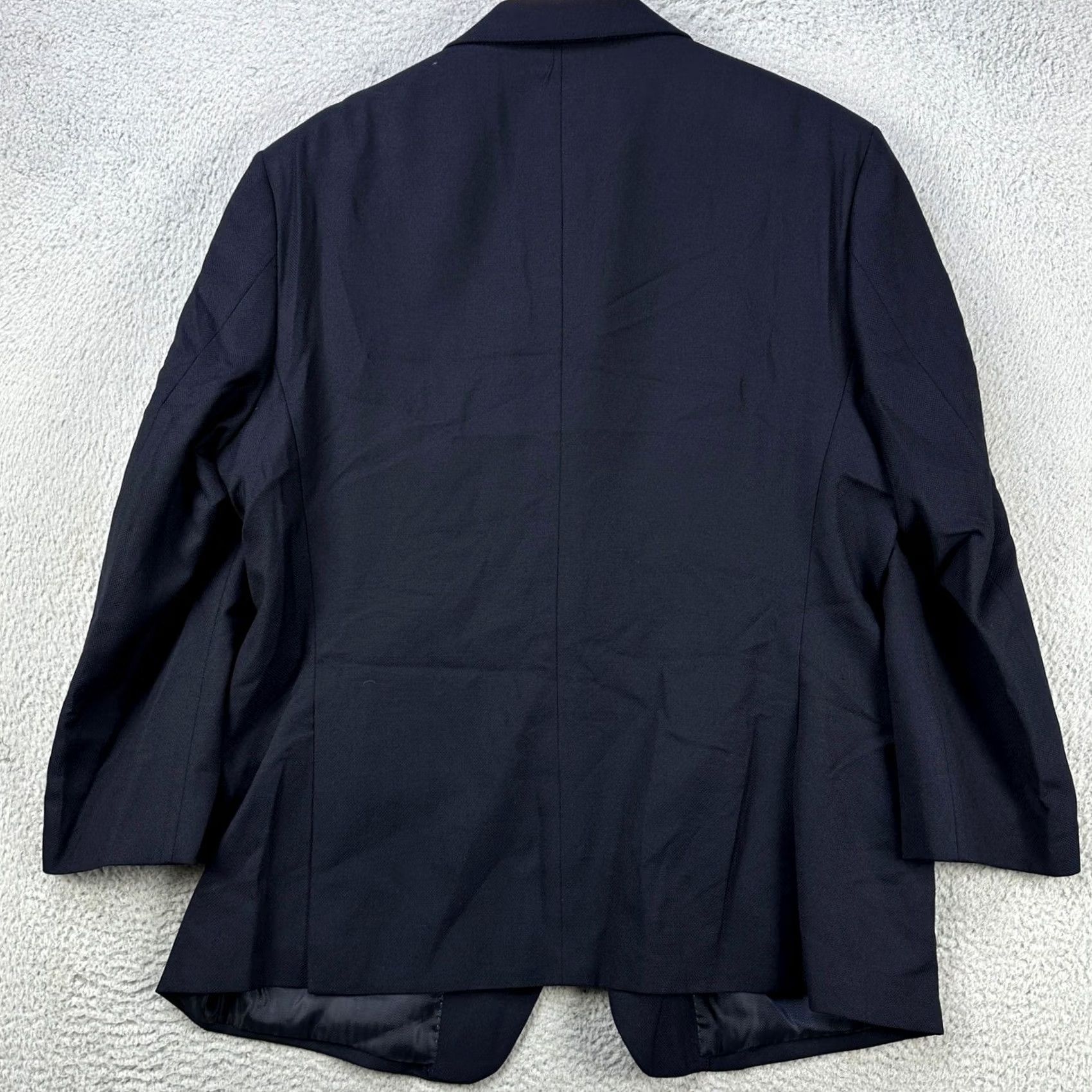 Joseph Abboud Joseph Abboud Sport Coat 100% Wool Blazer Jacket Mens 48R Navy Blue Solid Notch Lapel Two-Button Size 40R - 2 Thumbnail