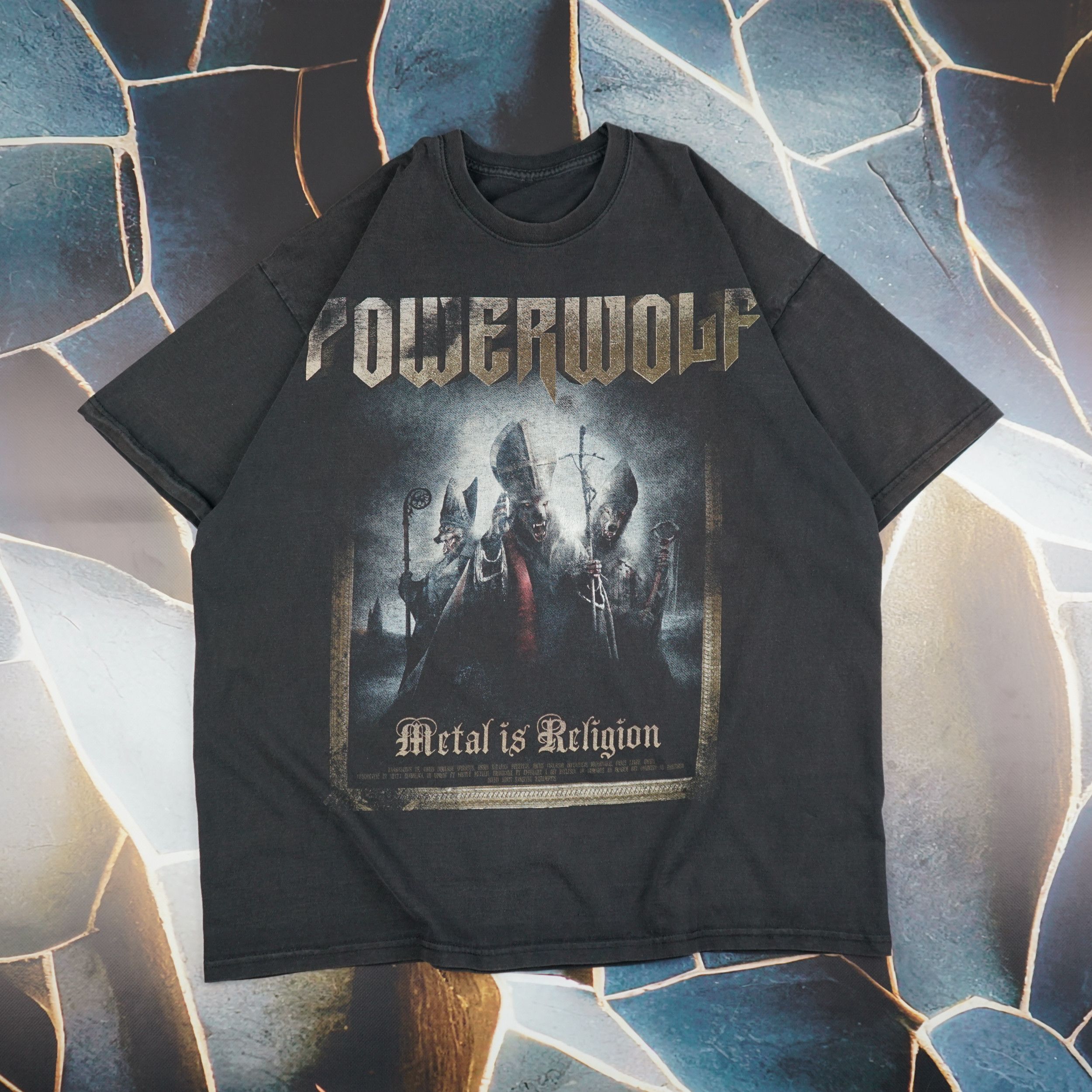 Band Tees × Vintage Vintage 2000s Powerwolf T-Shirt Metal Is Religion Size US L / EU 52-54 / 3 - 1 Thumbnail
