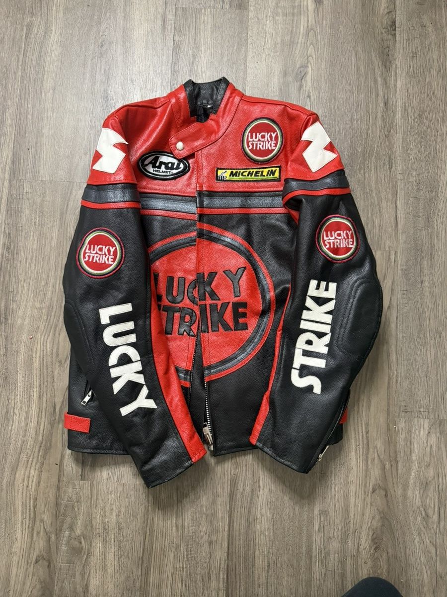 Genuine Leather Lucky Strike Racing Leather Jacket Size US S / EU 44-46 / 1 - 1 Thumbnail