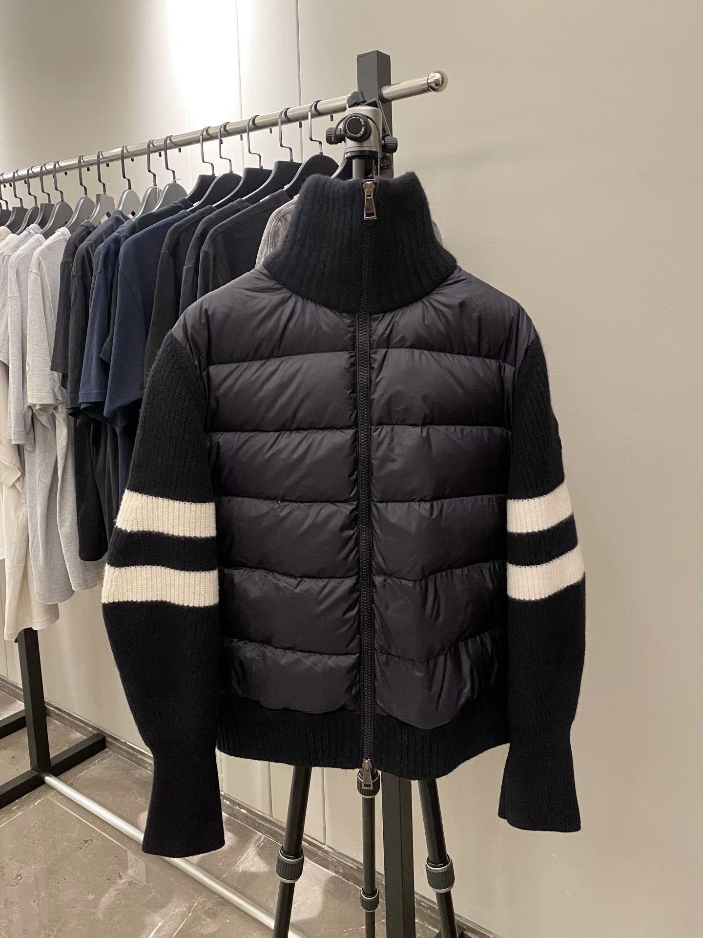 Moncler Moncler Knit Down Black Heavy Coat l Men Size US L / EU 52-54 / 3 - 1 Thumbnail