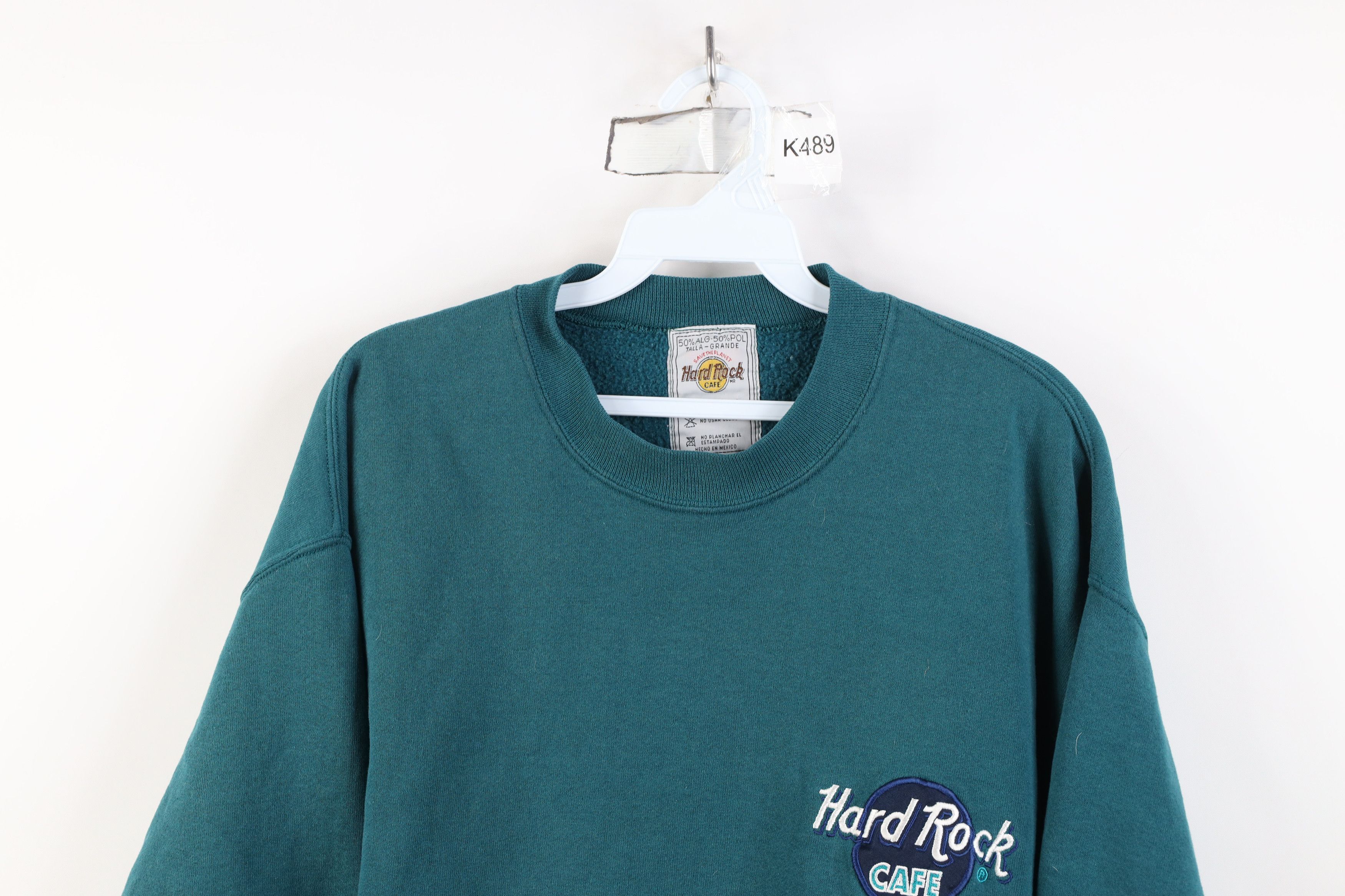 Hard Rock Cafe Vintage 90s Hard Rock Cafe Spell Cancun Crewneck Sweatshirt Size US L / EU 52-54 / 3 - 2 Thumbnail
