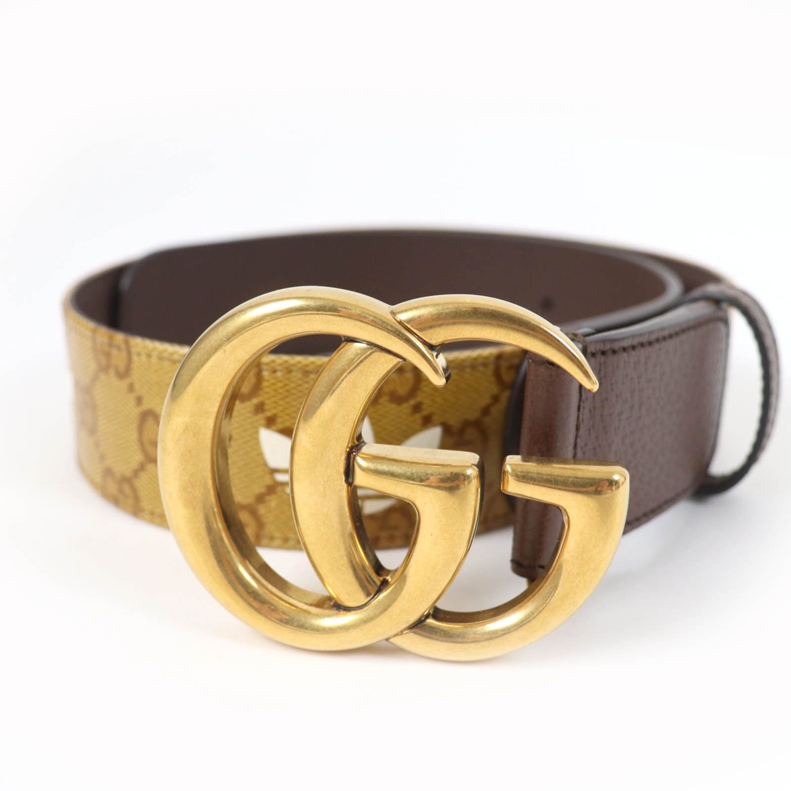 Gucci Gucci GG Marmont Leather Belt Brown Gold Leather Belt 406831