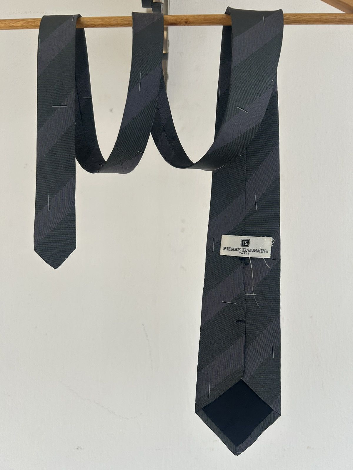 Pierre Balmain Pierre Balmain Vintage Tie Black Size ONE SIZE - 2 Thumbnail