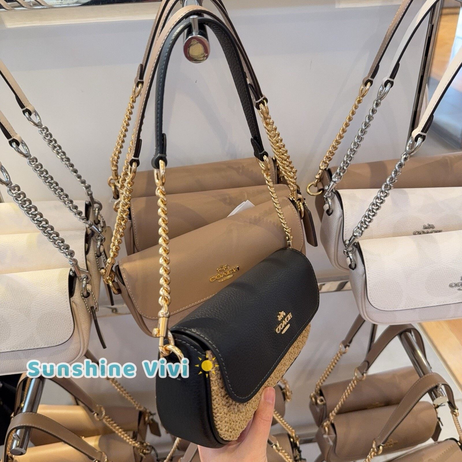 Coach NWT Coach Hailey Flap Bag Crossbody Handbag CAN69 Black Size ONE SIZE - 4 Thumbnail