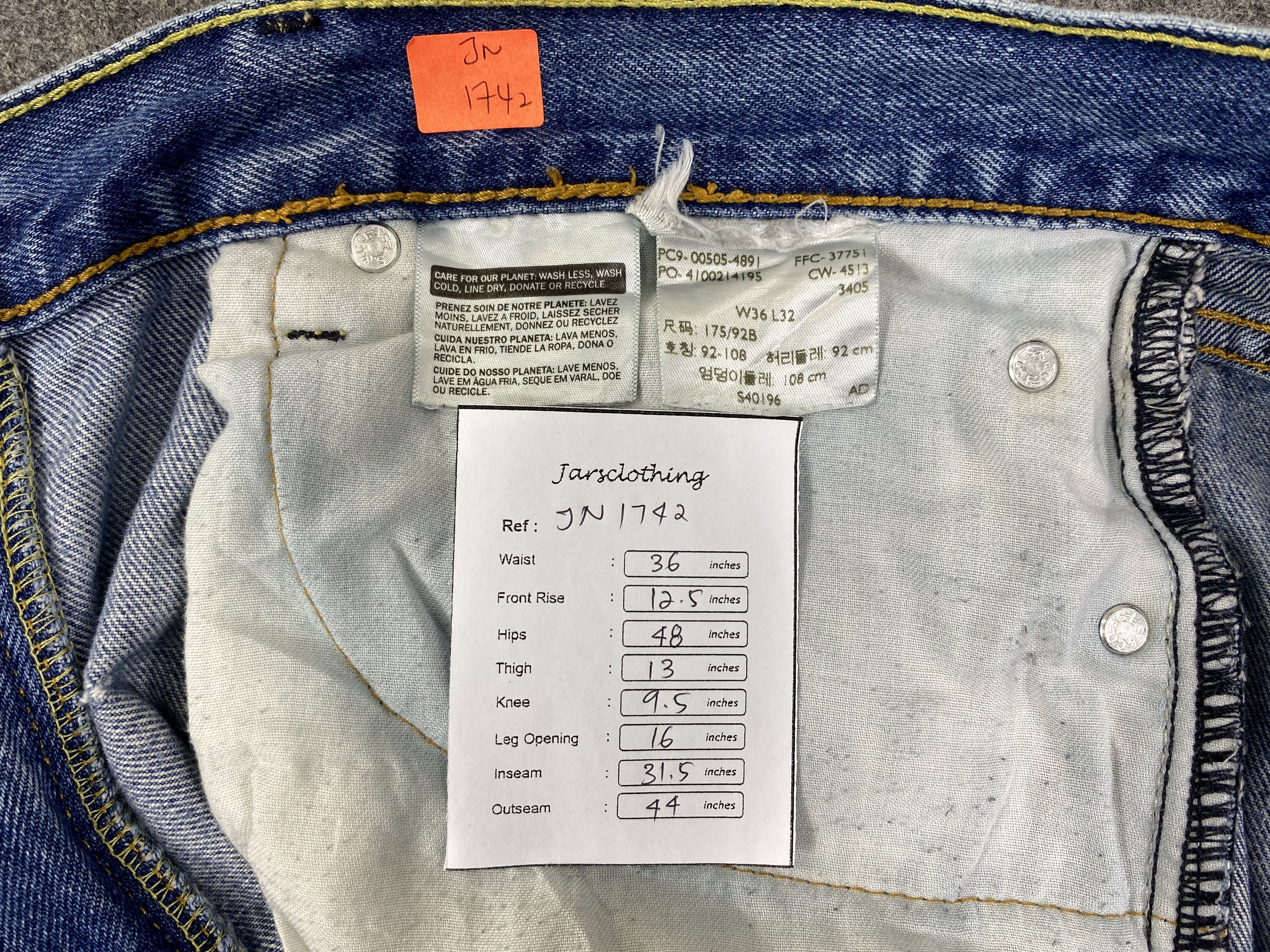 Levi's Dirty Used Blue Vintage Levi's 505 36x31.5 Denim -JN1742 Size US 36 / EU 52 - 7 Thumbnail