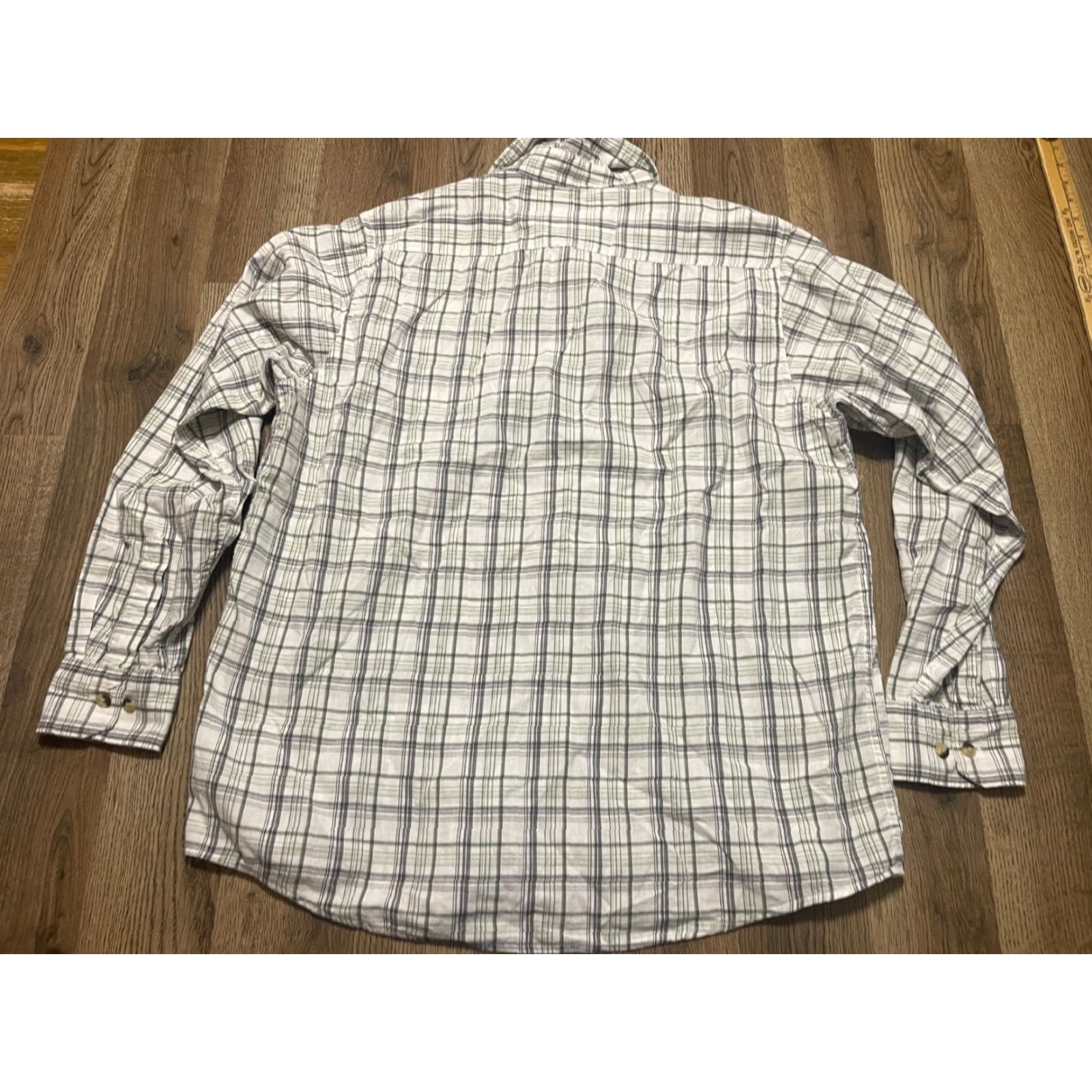 Wrangler Wrangler Jean Co. Shirt Mens Large Green Plaid Button Up Casual Western Cotton Shirt L Regular Size US L / EU 52-54 / 3 - 2 Thumbnail