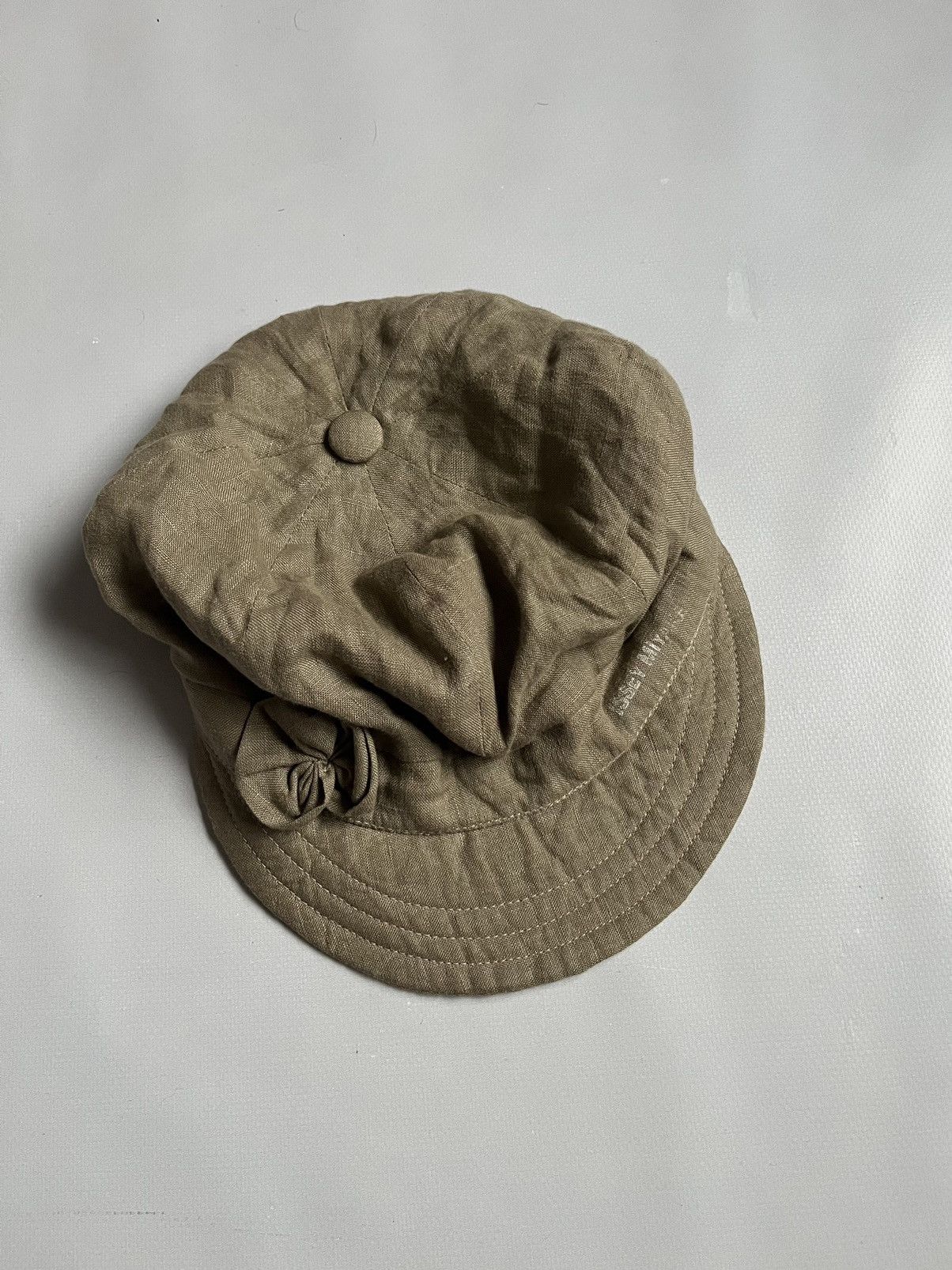 Issey Miyake ISSEY MIYAKE Olive Green Army Military Cadet Driver Cap Size ONE SIZE - 3 Thumbnail