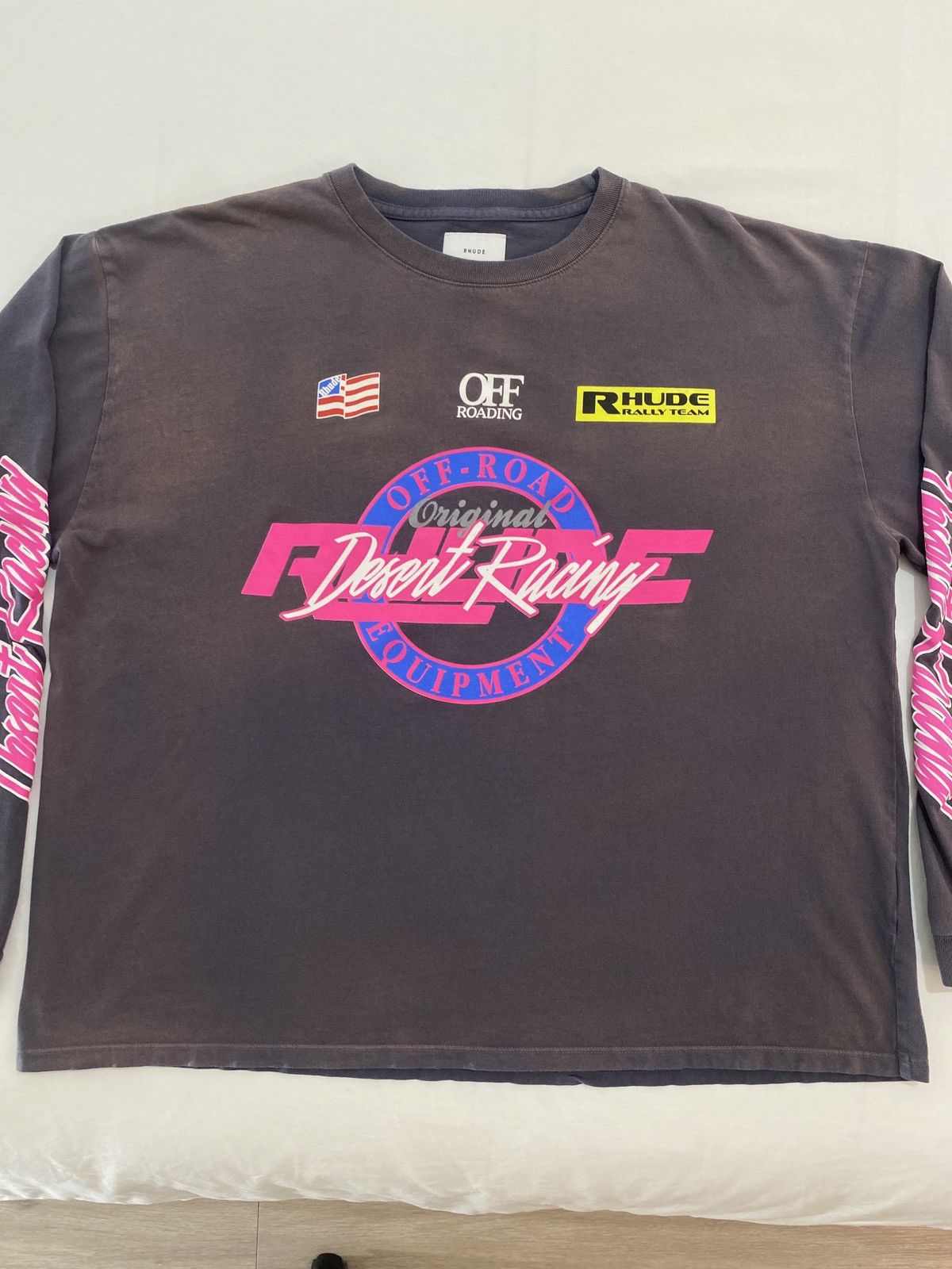 Rhude Rhude Off Road Desert Racing Equipment Rally Team Longsleeve Size US XL / EU 56 / 4 - 4 Thumbnail