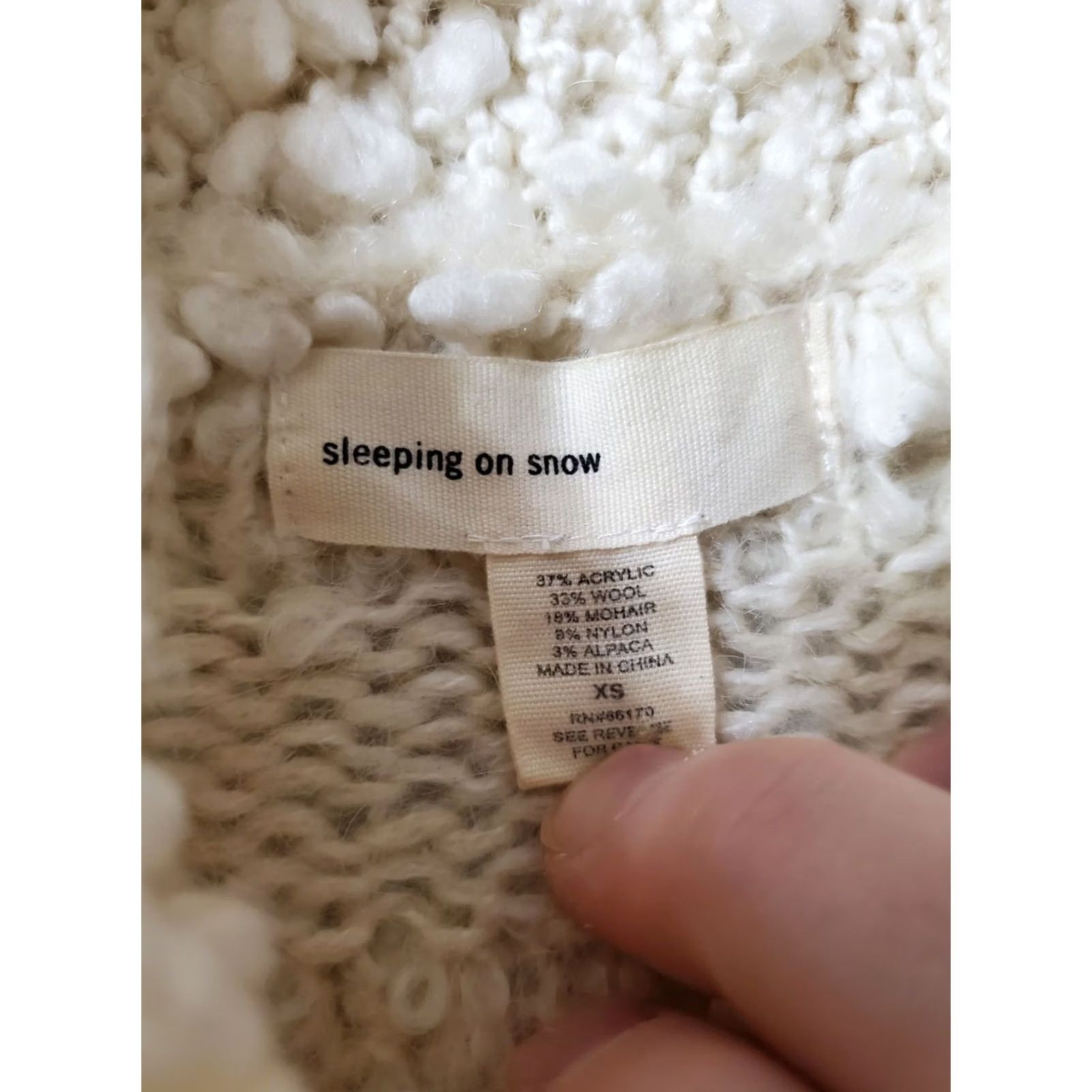Anthropologie VINTAGE Anthropologie Sweater Cardigan Women XS Ivory Solid High Neck Long Sleeve Button Up Cozy Winter Fall Holiday Size XS / US 0-2 / IT 36-38 - 5 Thumbnail