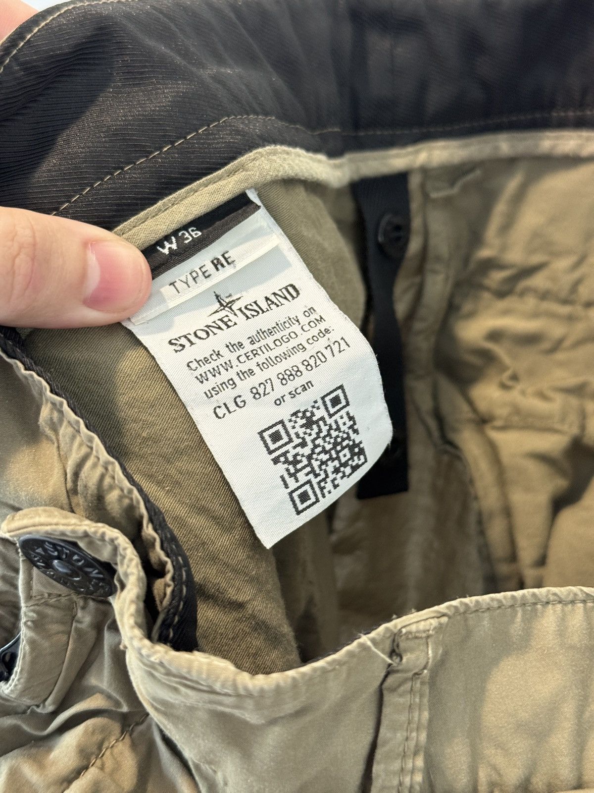 Stone Island Stone Island Green Khaki Bermuda Cargo Shorts Sz 36 Type RE Size US 36 / EU 52 - 8 Thumbnail