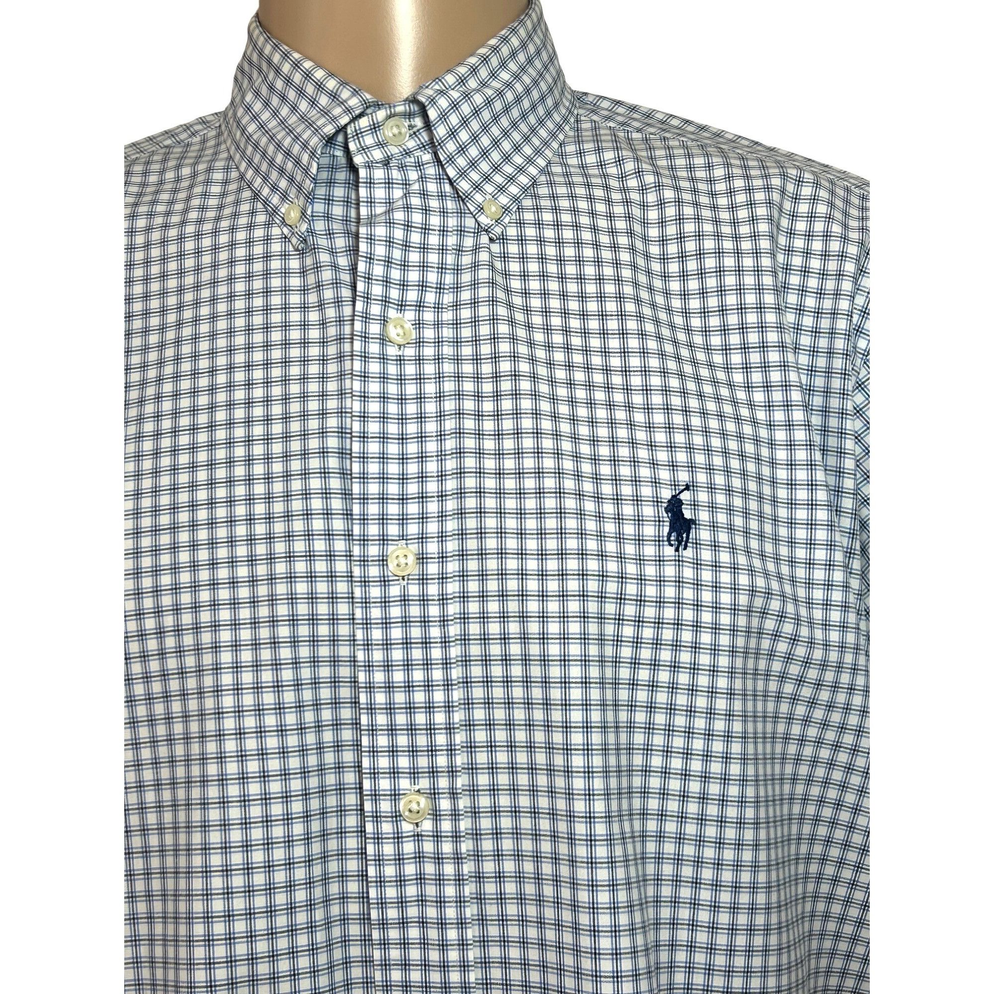 Ralph Lauren Ralph Lauren Men’s Button Down Shirt L Short Sleeve Plaid Wh Size US L / EU 52-54 / 3 - 7 Thumbnail
