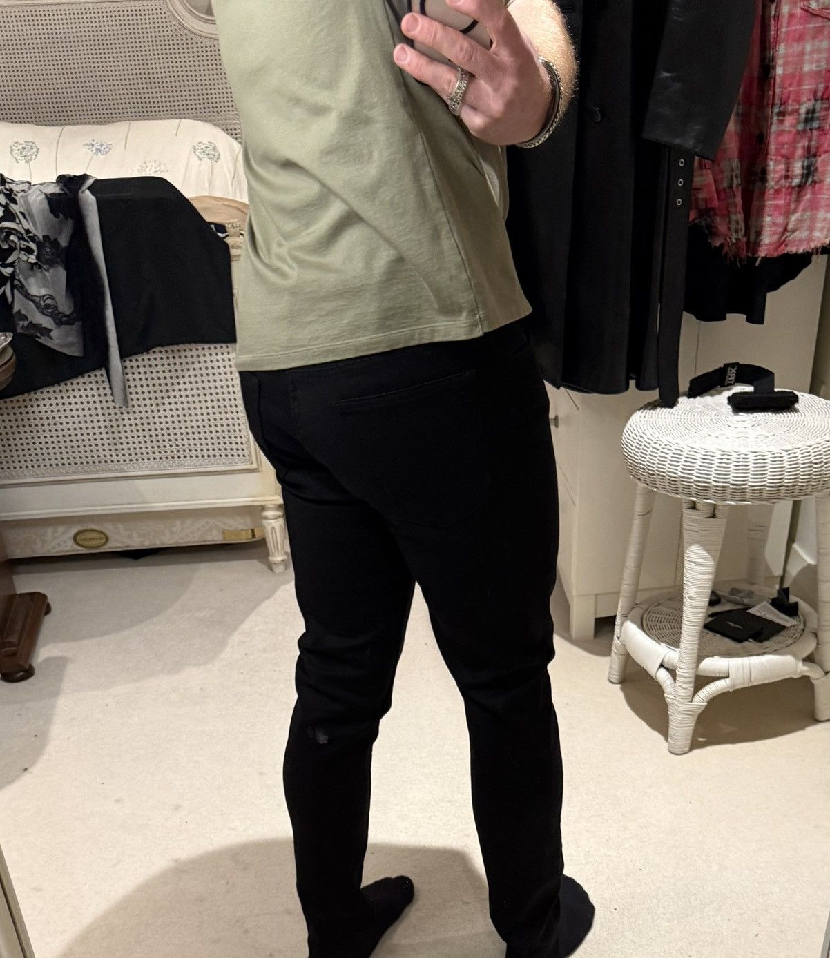 Celine Celine Neo pure black skinny jeans 32 Hedi Slimane grail Size US 32 / EU 48 - 4 Thumbnail