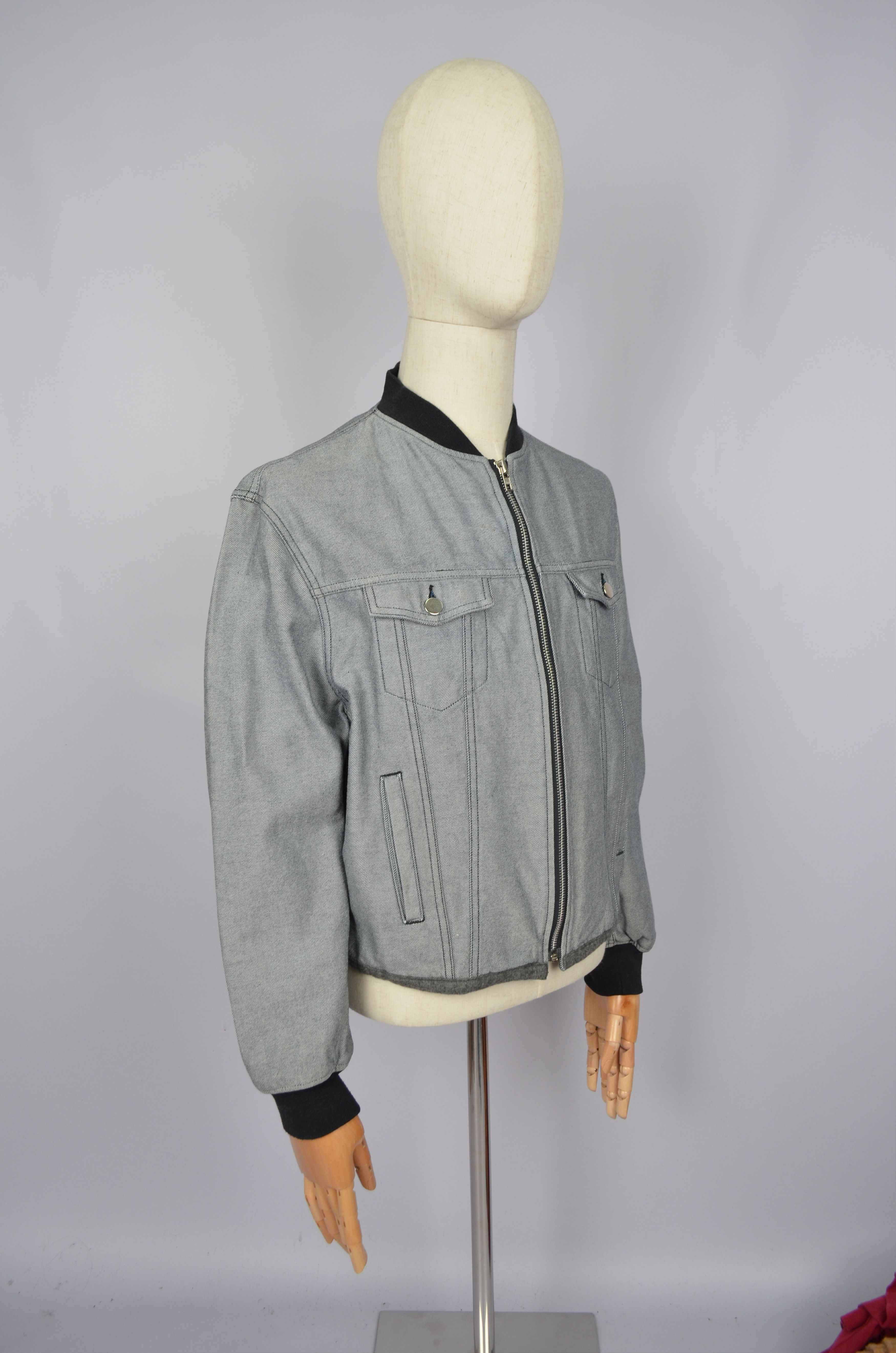 Comme des Garcons × Japanese Brand × Vintage Vintage Comme Des Garcons Homme Plus Denim Jacket Bomber M Size US M / EU 48-50 / 2 - 16 Thumbnail