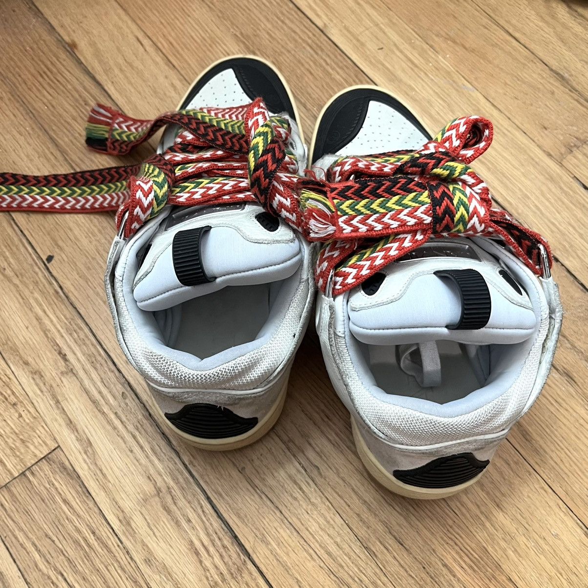 LANVIN LEATHER CURB SNEAKERS