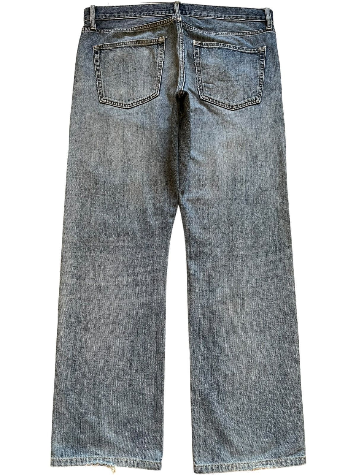 Japanese Brand × Uniqlo SALES🔥Vintage Uniqlo Selvedge Faded Wash Loose Jeans Size US 35 - 3 Thumbnail