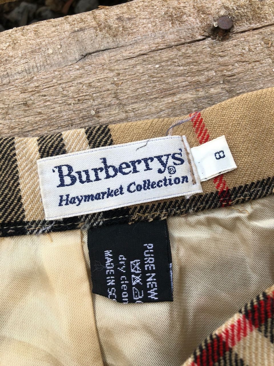Burberry Vintage Burberrys Haymarket Collection NovaCheck Wool Skirts Size 26" / US 2 / IT 38 - 3 Thumbnail