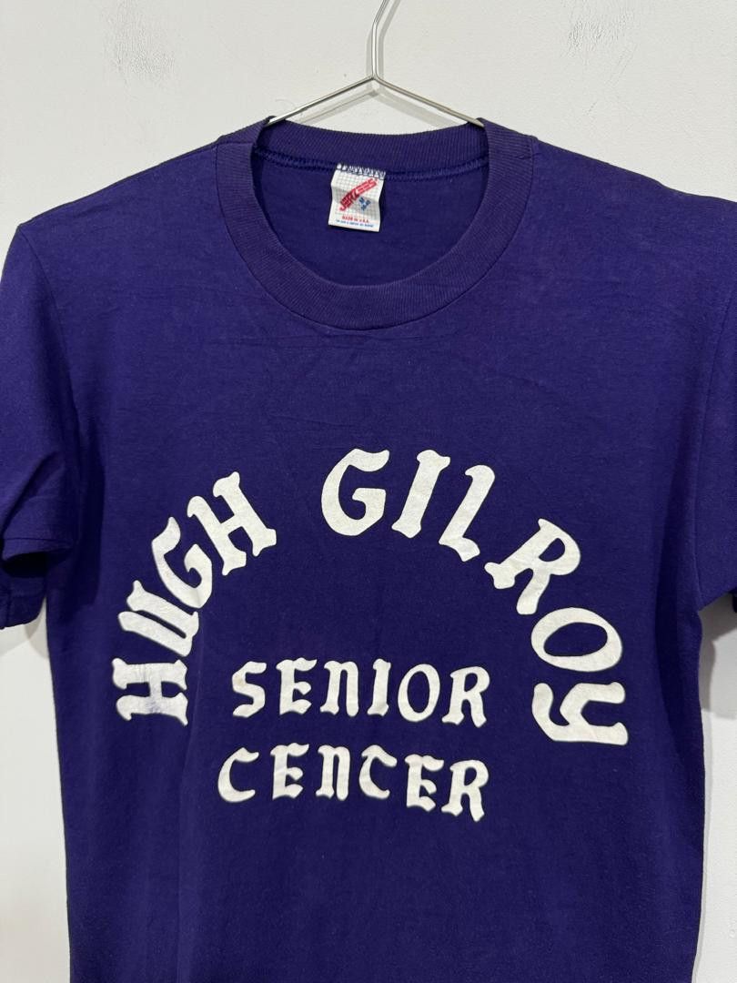 Jerzees × Vintage Vintage 80s Jerzees Hugh Gilroy Senior Center Tee Size US S / EU 44-46 / 1 - 2 Thumbnail