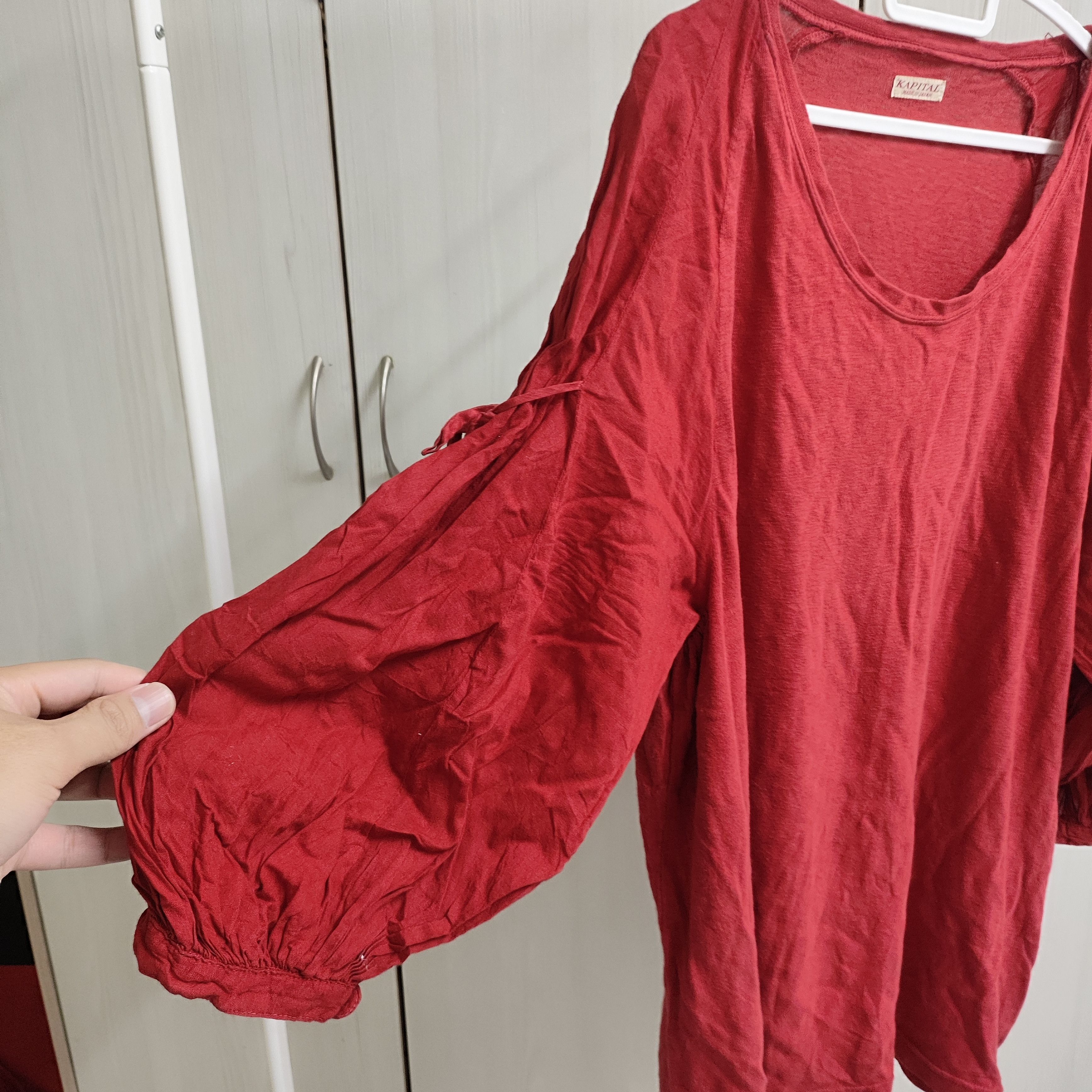 Japanese Brand × Kapital × Kapital Kountry Kapital round neck Ruched sleeve oversize Size ONE SIZE - 3 Thumbnail