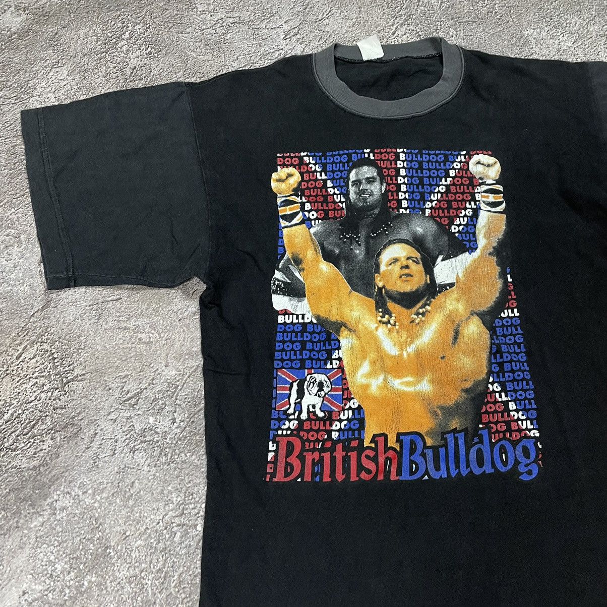 Vintage Vintage Y2K WWE British Bulldog Graphic Tee Grunge Cropped M Size US M / EU 48-50 / 2 - 2 Thumbnail