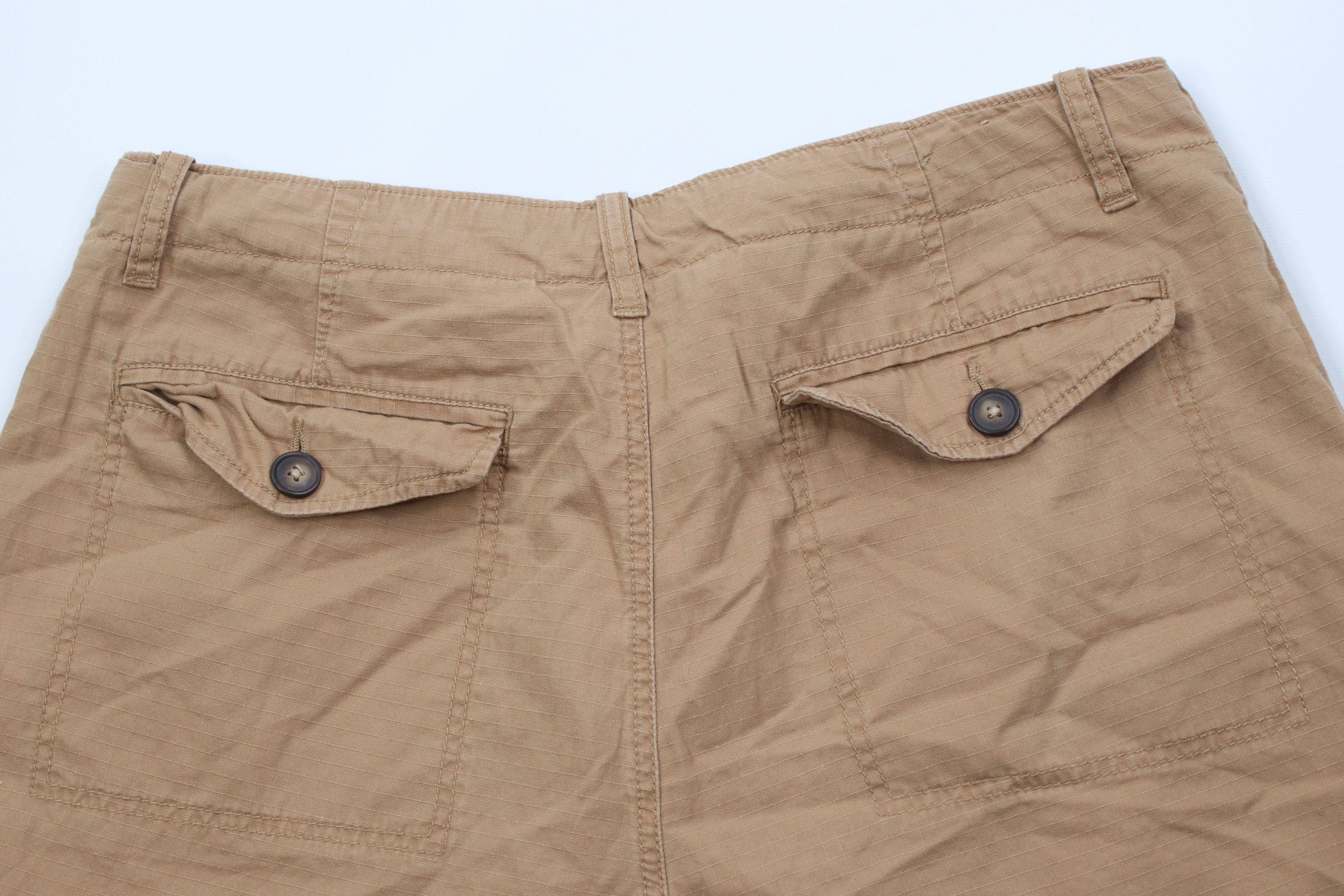 J.Crew Vintage Y2K J Crew Knee Ripstop Utility Shorts Beige Cotton Size US 34 / EU 50 - 8 Thumbnail