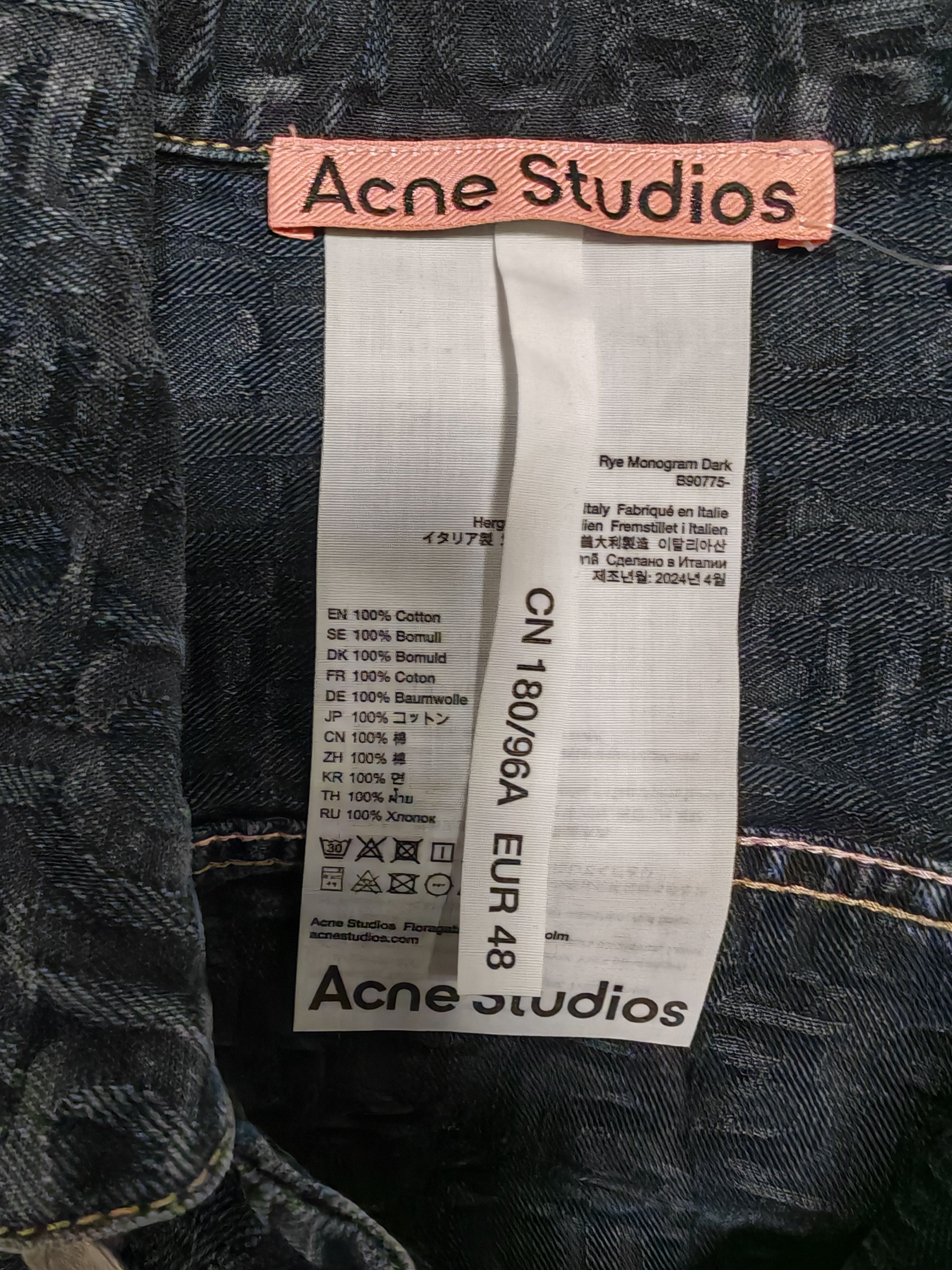 Acne Studios Rye Monogram Jacquard Denim Jacket Size US M / EU 48-50 / 2 - 9 Thumbnail