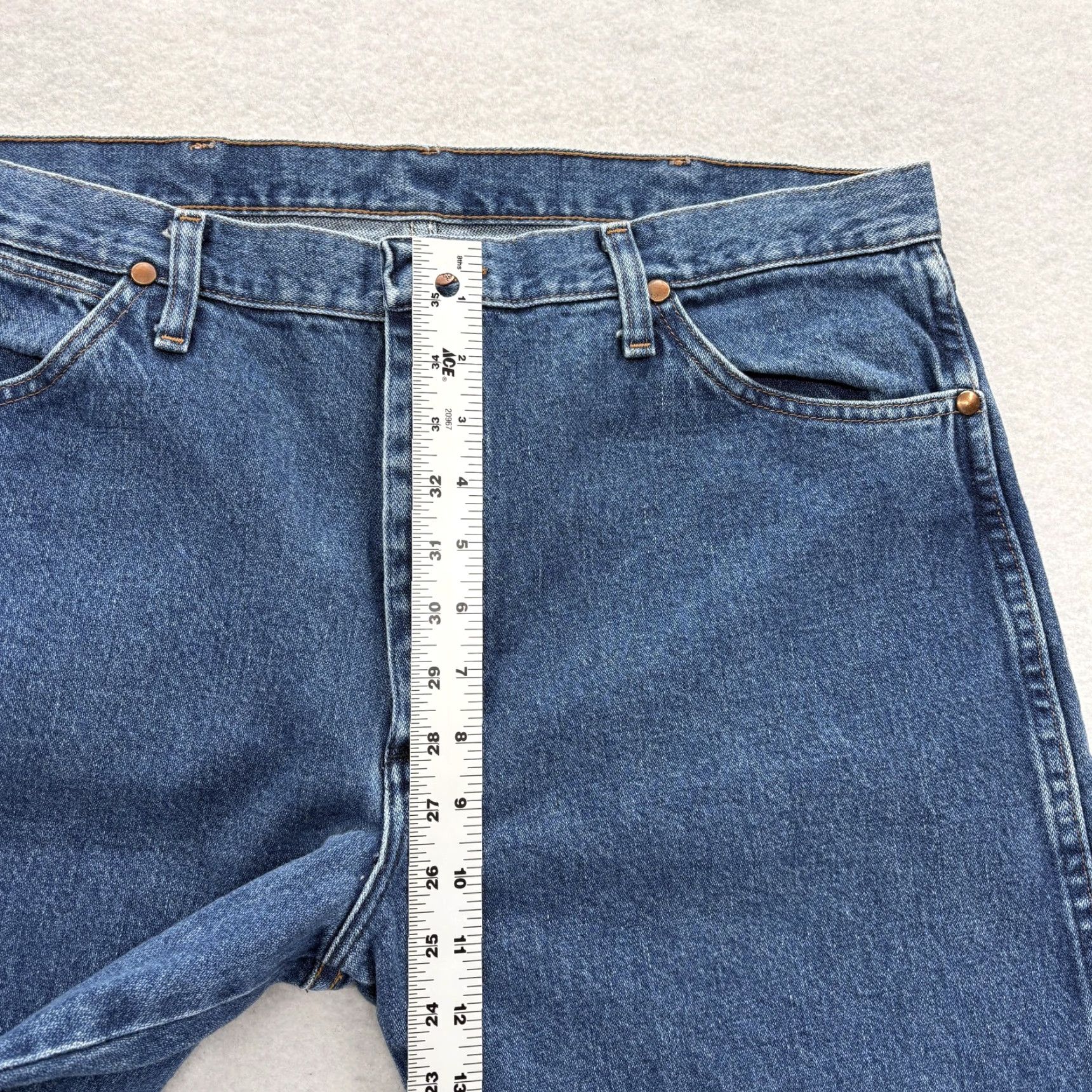 Wrangler Wrangler Cowboy Cut Jeans Mens 36x30 Blue Wash Straight Denim Western 13MWZ Size US 36 / EU 52 - 7 Thumbnail