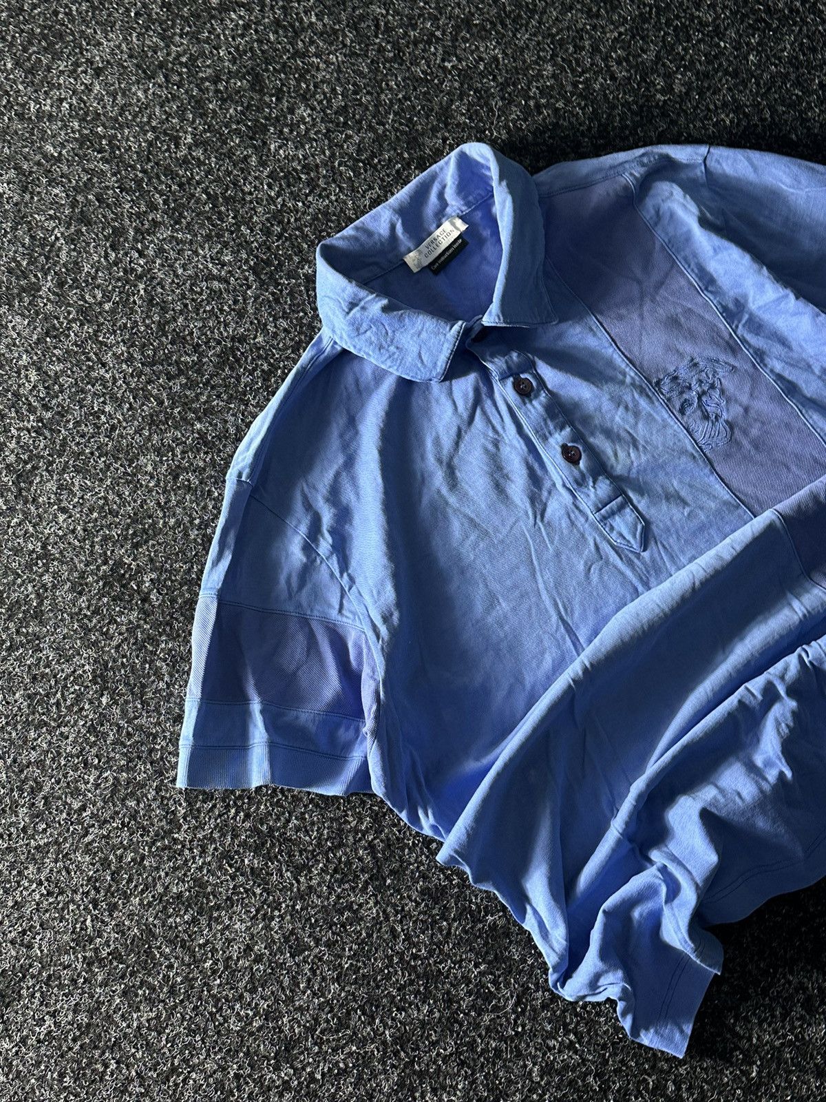 Versace × Versace Jeans Couture × Vintage 🚨00's Y2K Versace Jeans Couture Polo Shirt big logo money Size US M / EU 48-50 / 2 - 2 Thumbnail