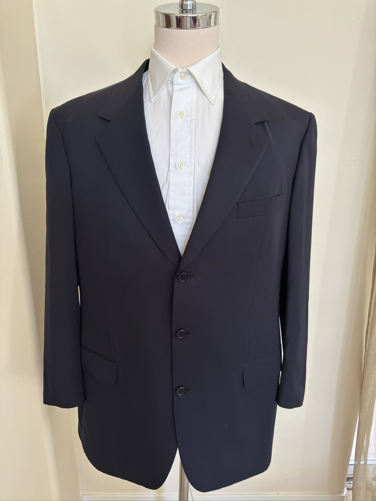 Brioni Brioni Made in Italy 3 Button Jacket in Midnight Navy 46L Size 46L - 1 Thumbnail