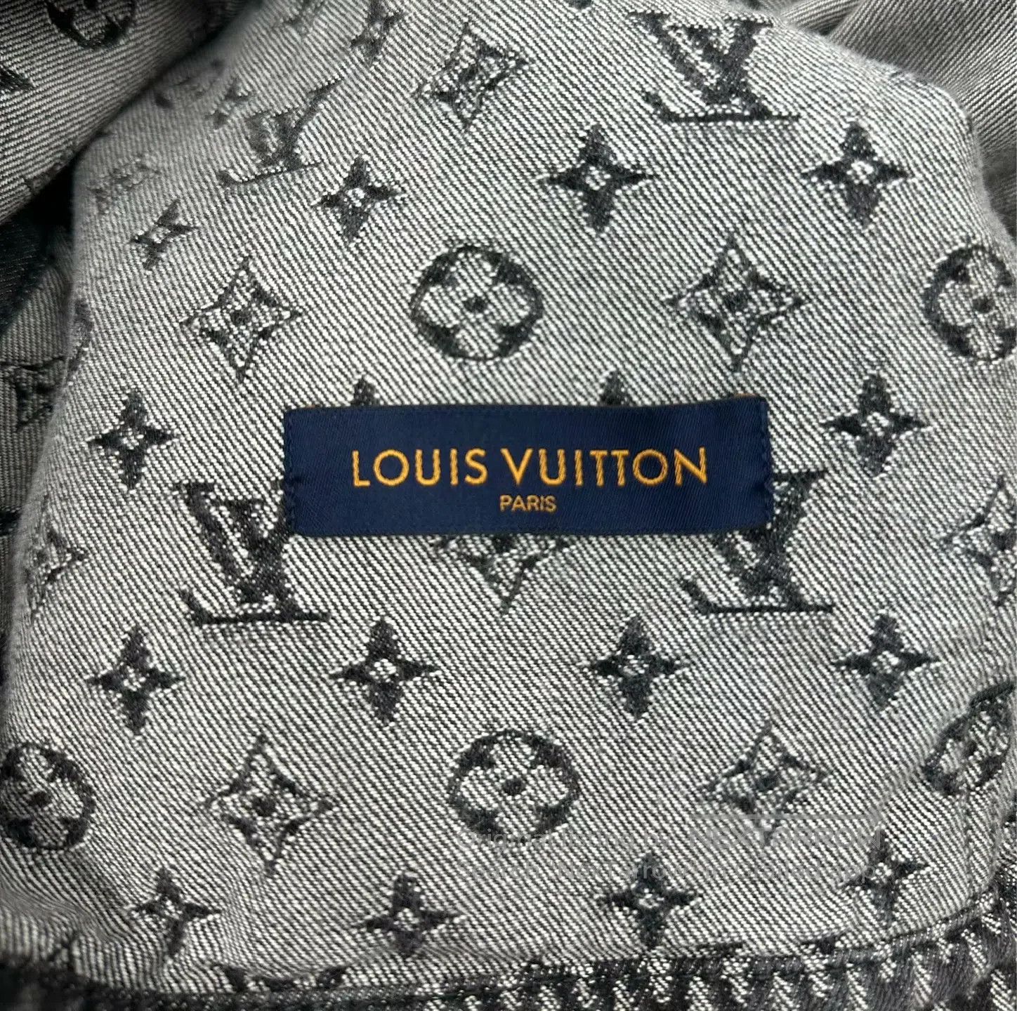 Louis Vuitton Louis Vuitton Black Monogrammed Logo Denim Jacket| Size US L / EU 52-54 / 3 - 4 Thumbnail